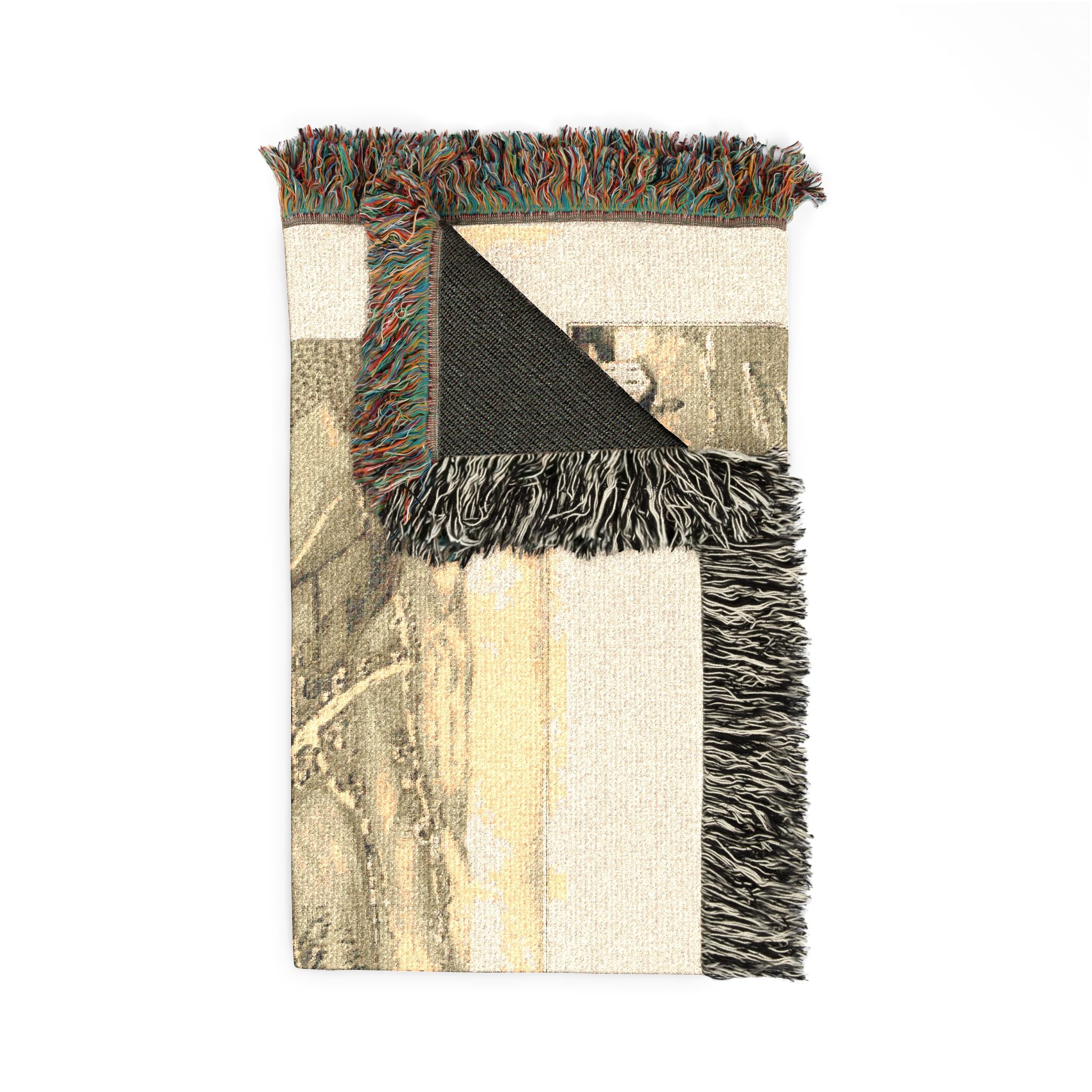 Birds eye view of the villages of New Castle & Damariscotta, Lincoln Co., Maine, 1878 Woven Throw Blanket - Image 8
