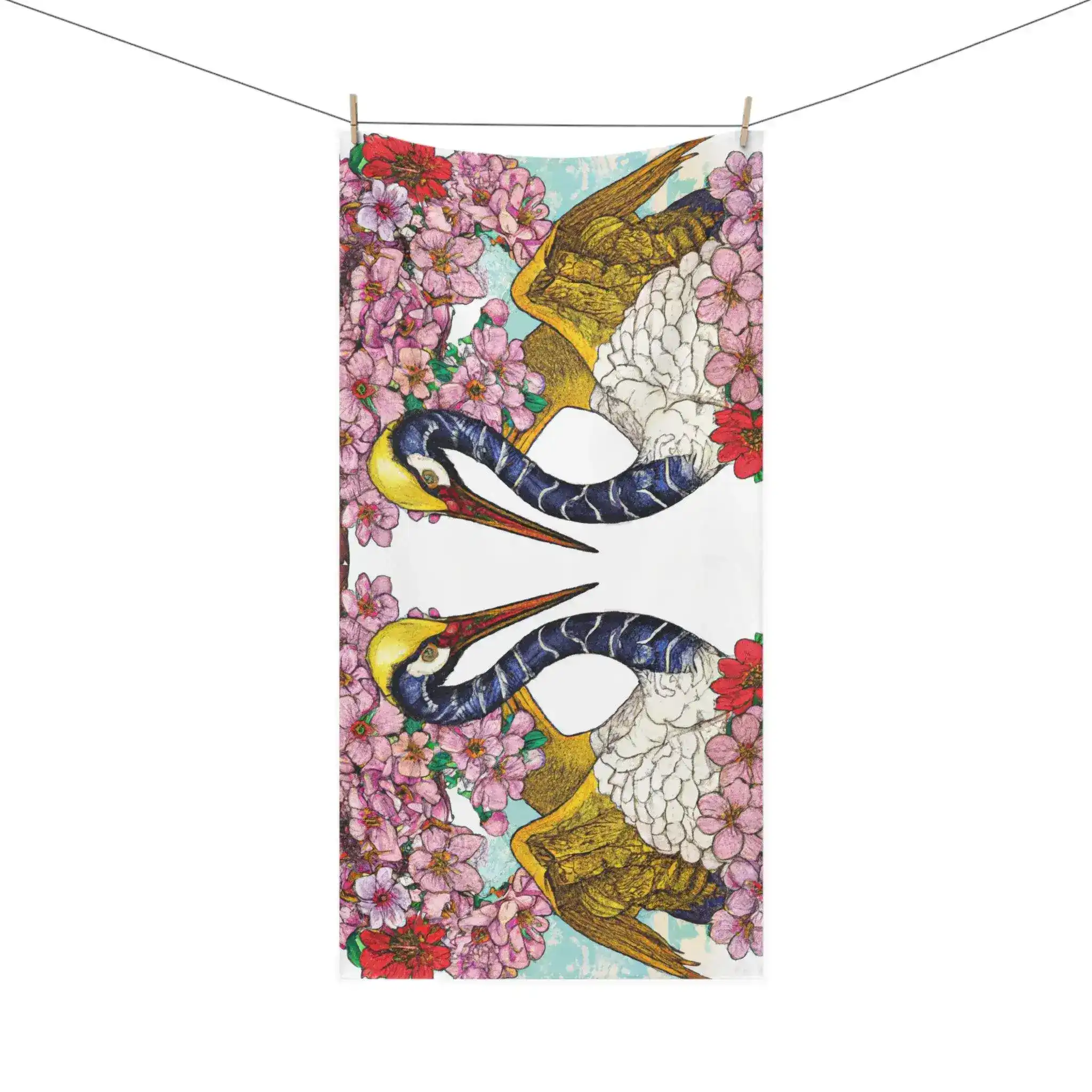 Birds of Heaven Mink-Cotton Towel - Image 3
