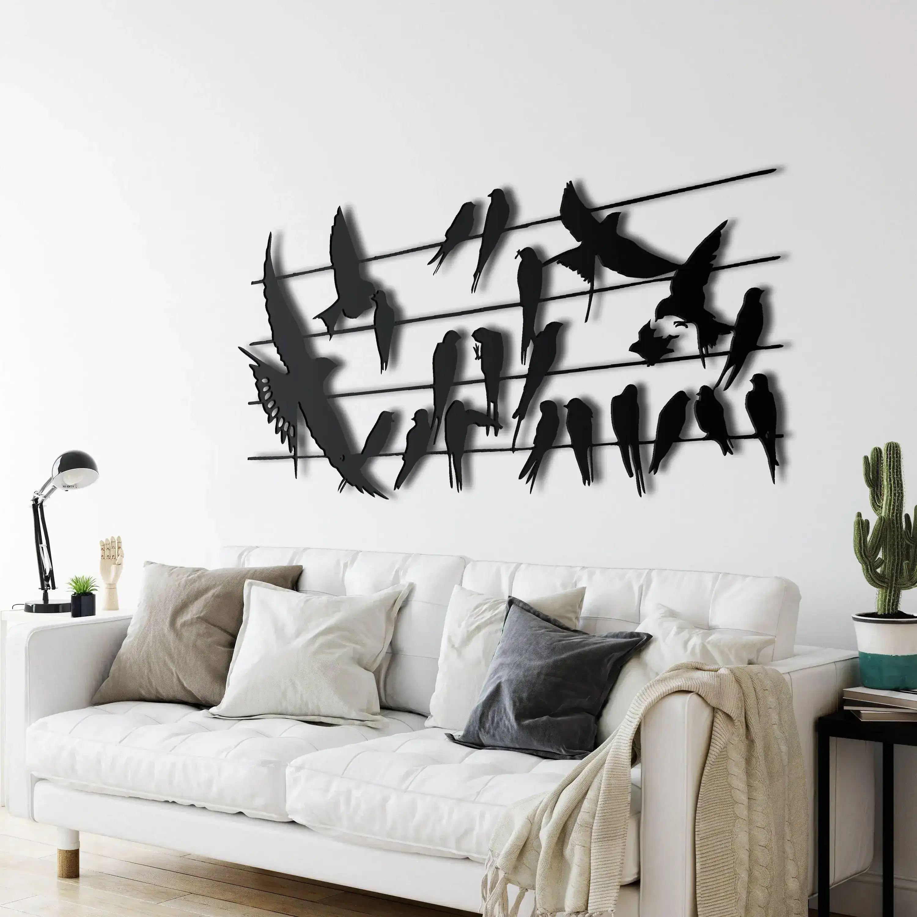 Birds on Branch Metal Wall Decor