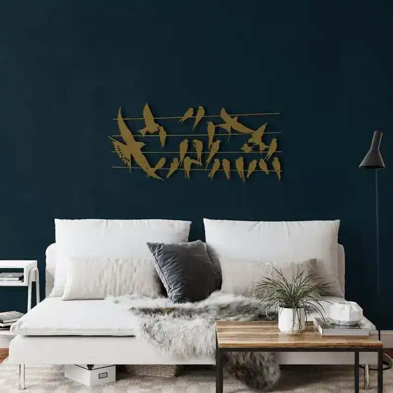 Birds on Branch Metal Wall Decor - Image 2