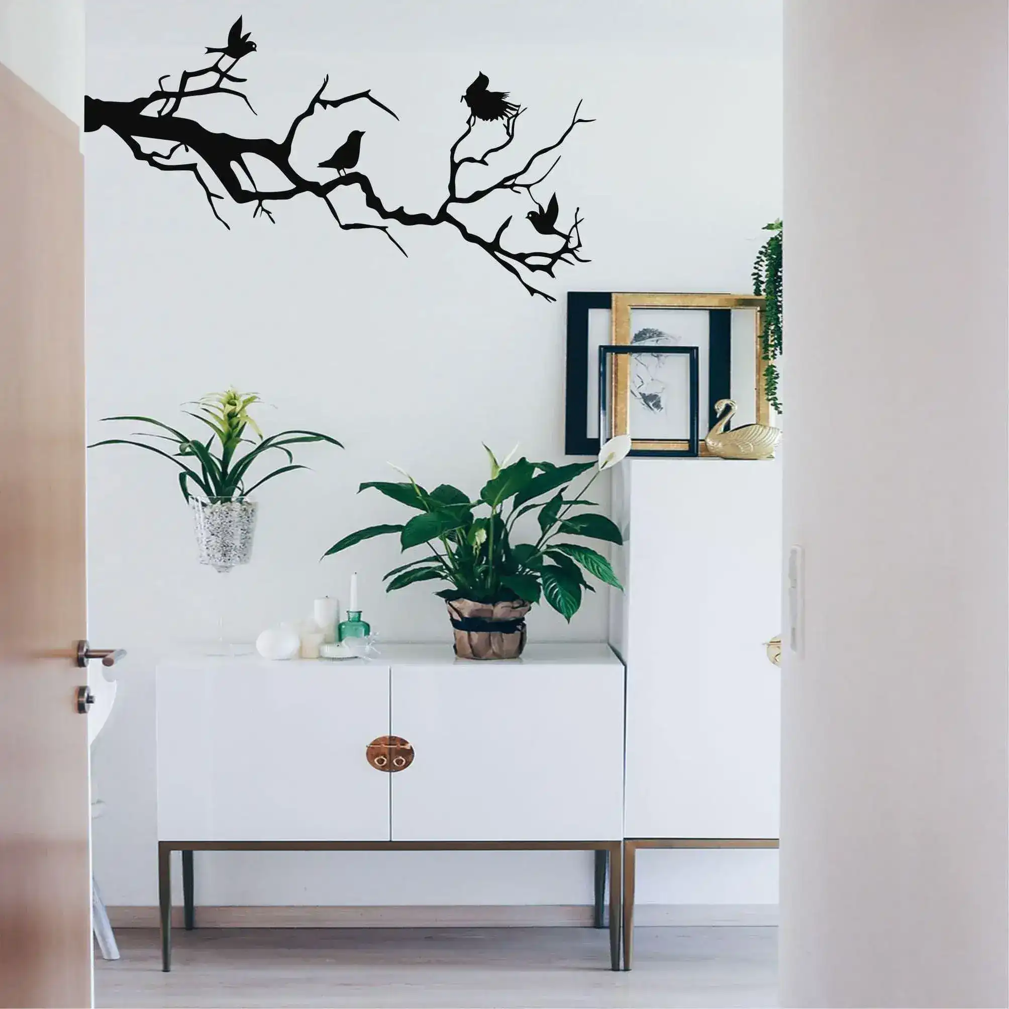 Birds on Branch Metal Wall Decor - Image 2