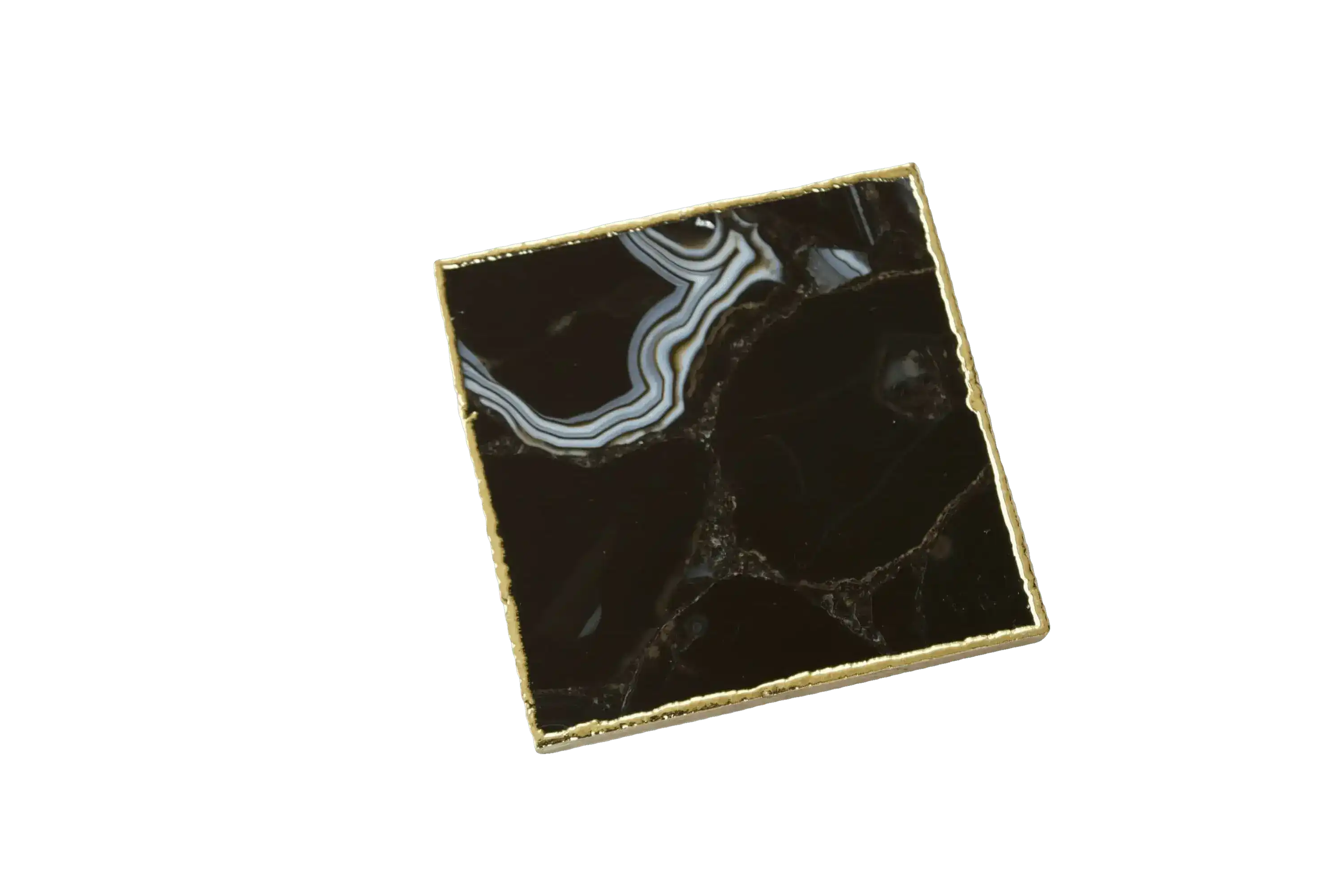 Black Agate Coasters - Set of 4 - Image 3