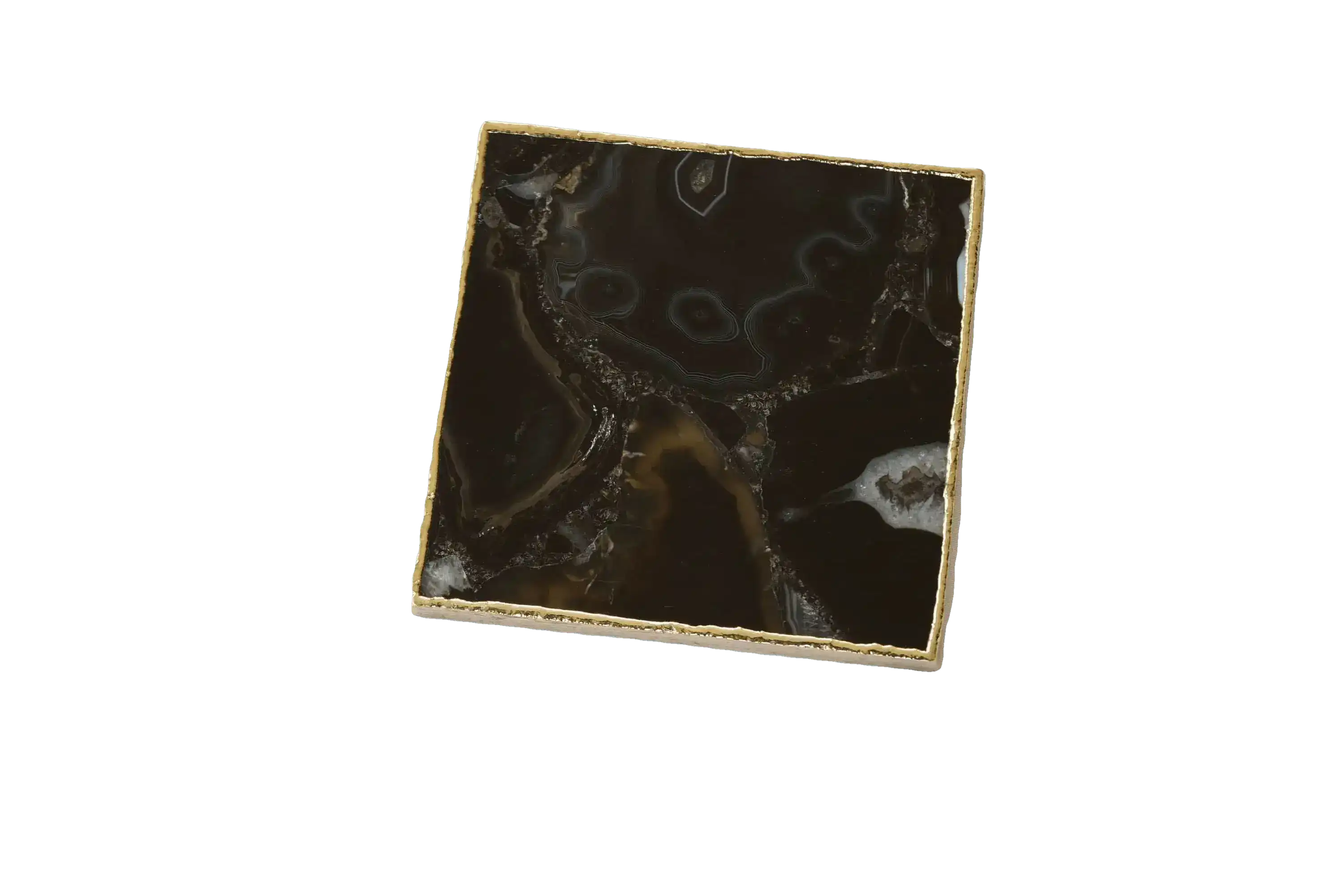 Black Agate Coasters - Set of 4 - Image 4