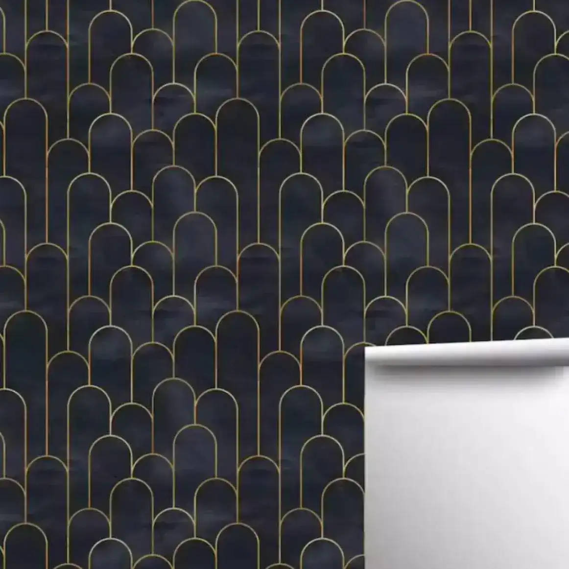 Black and Gold Pillars Wallpaper - Image 3