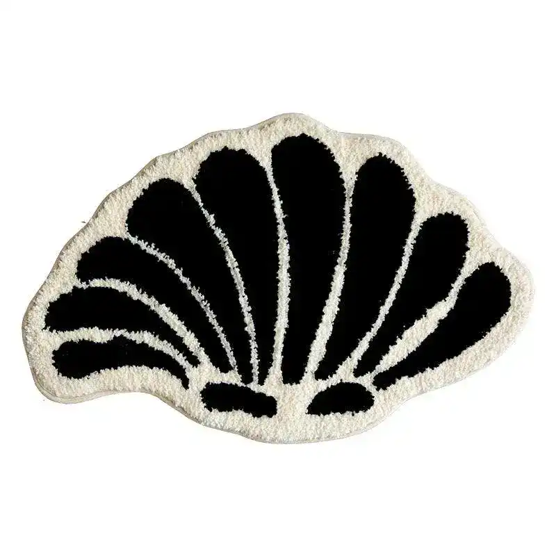 Black and Ivory Shell Bath Mat - Image 6