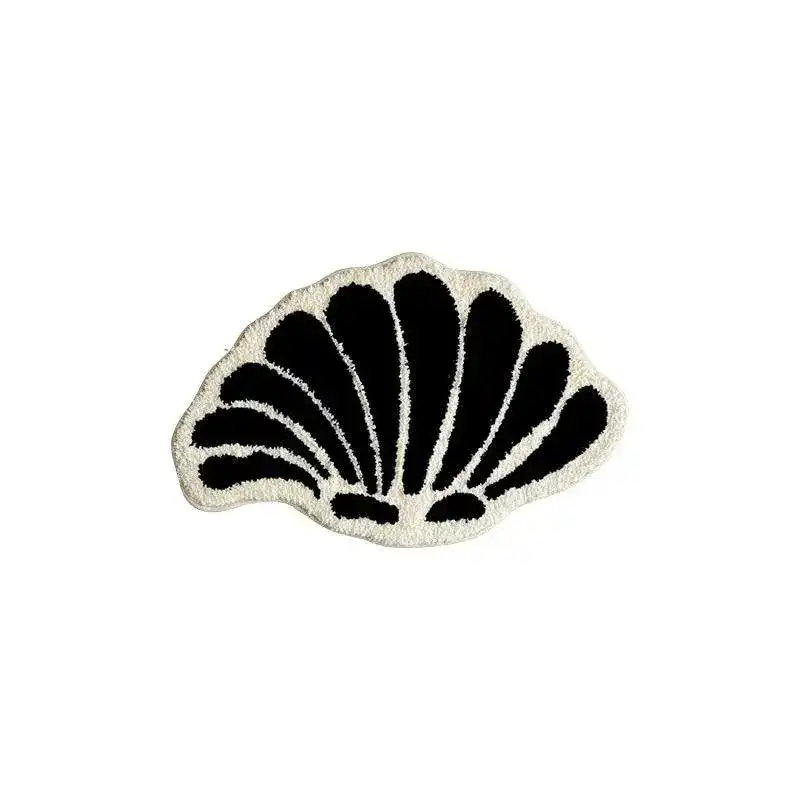 Black and Ivory Shell Bath Mat - Image 7