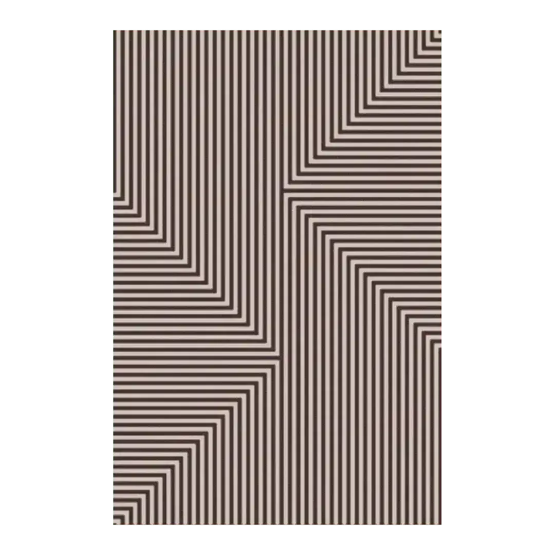 Black Illusion Flow Hand Tufted Wool Rug - Image 5