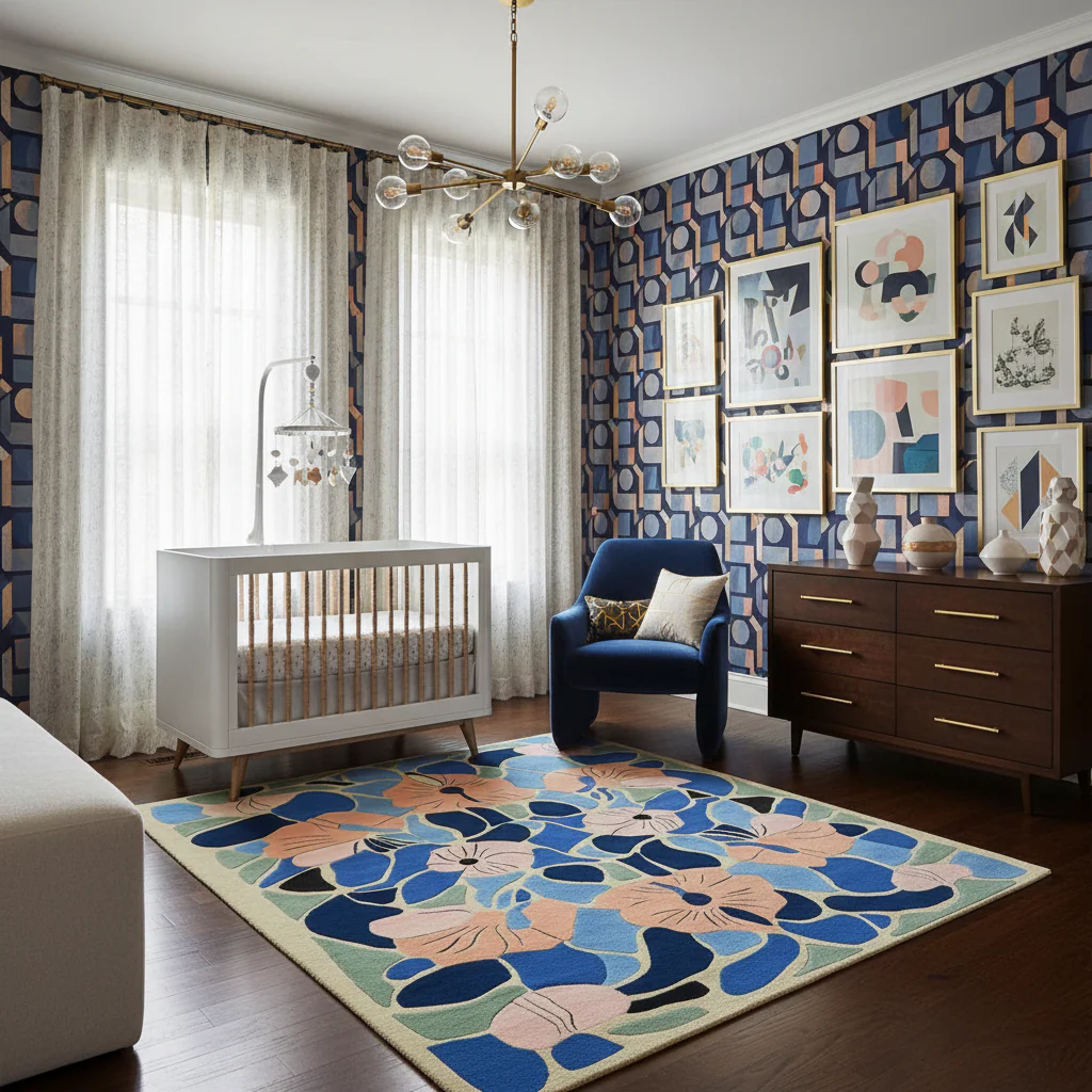 Bloom Mosaic Garden Hand Tufted Rug - Image 3
