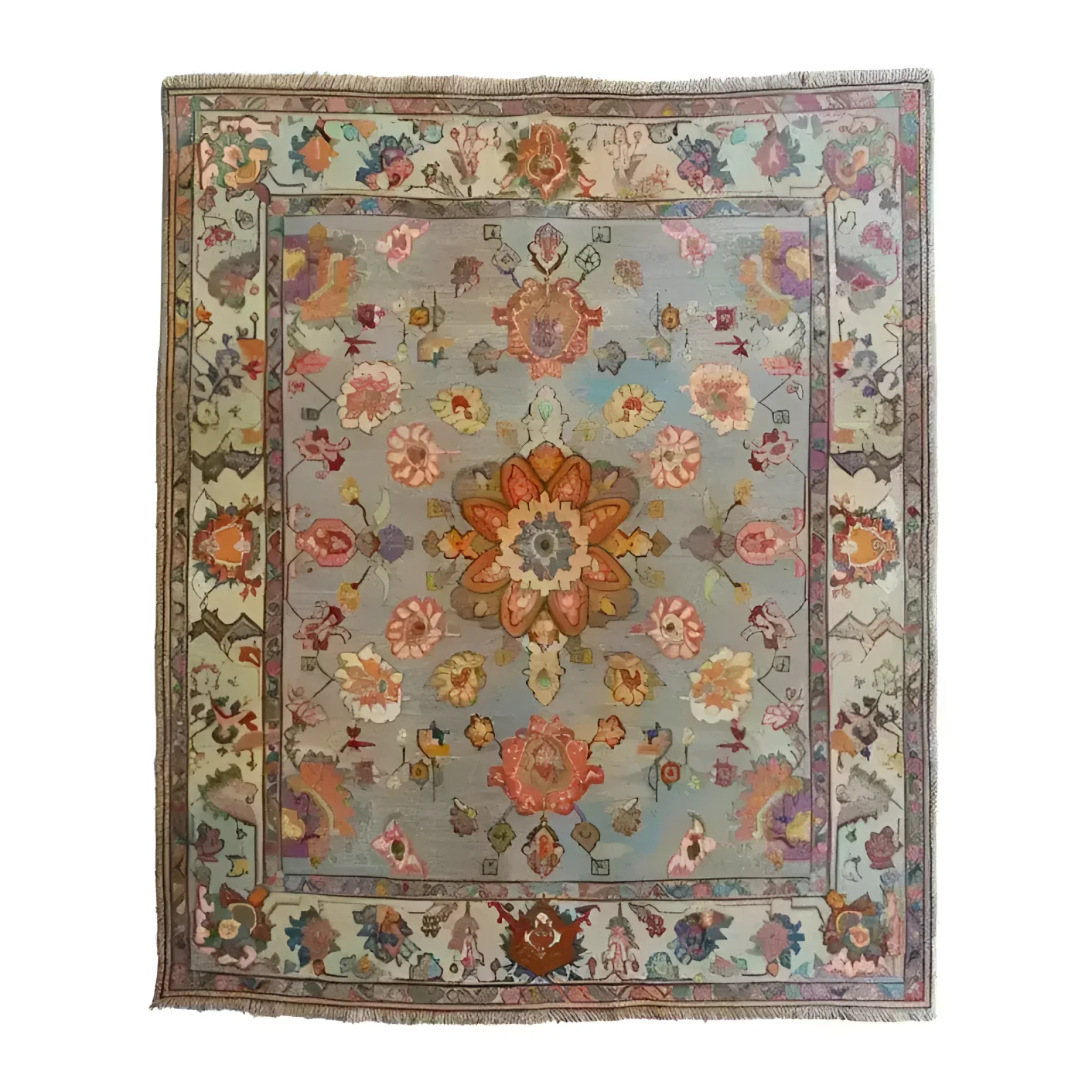 Blooming Threads Hand Knotted Area Rug