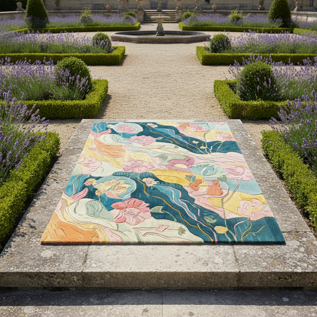 Blooms of Ages Hand Tufted Wool Rug - Image 2