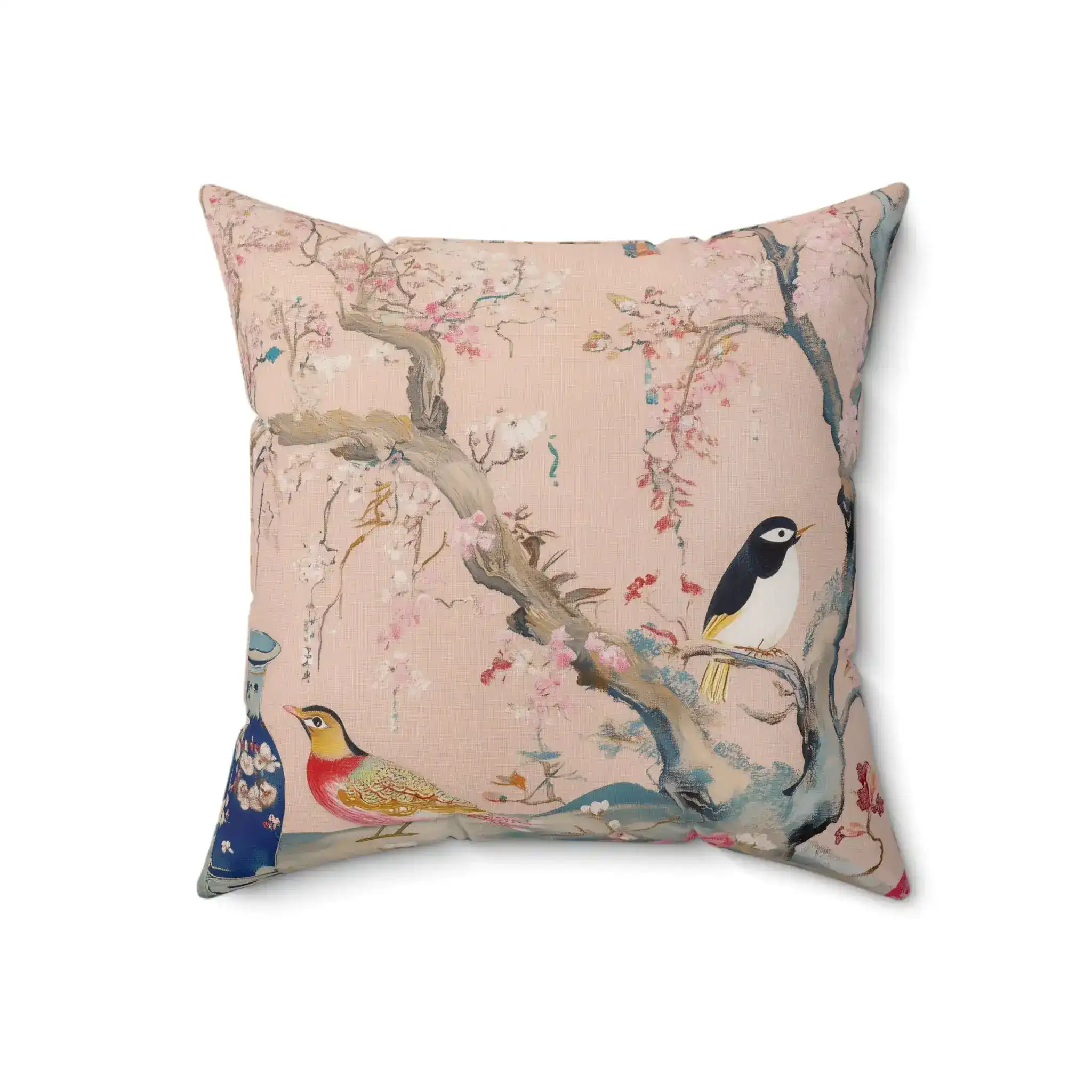 Blossom Notes & Porcelain Dreams Throw Pillow - Image 9