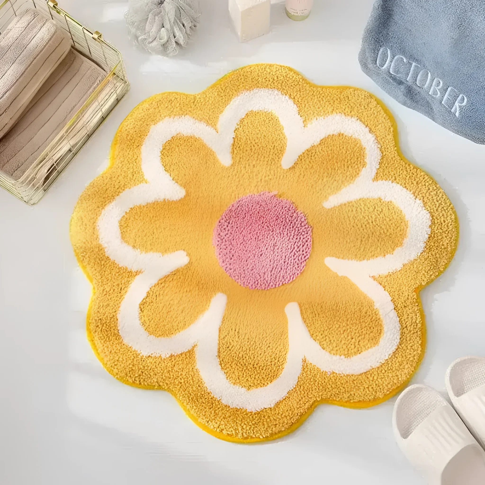 Blossoming Flower Accent Rug Bath Mat - Image 4