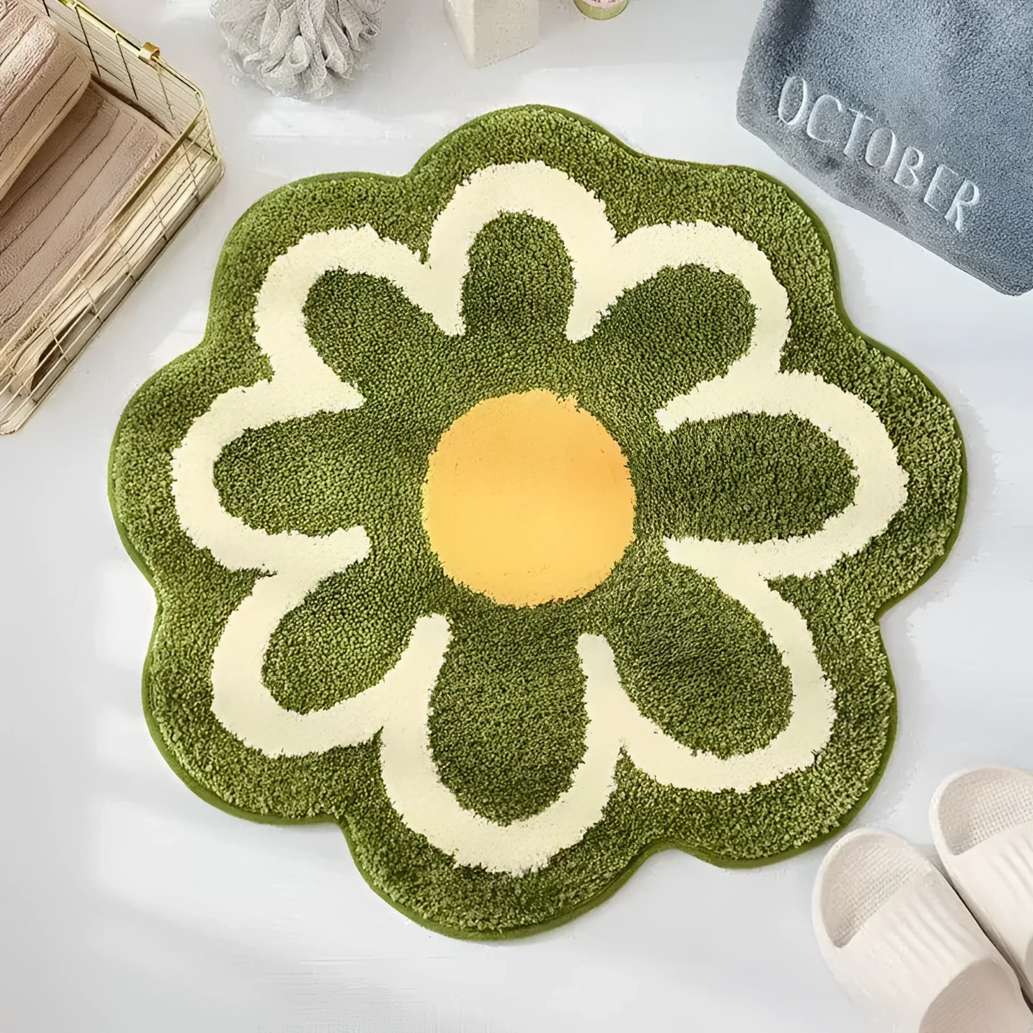 Blossoming Flower Accent Rug Bath Mat - Image 6