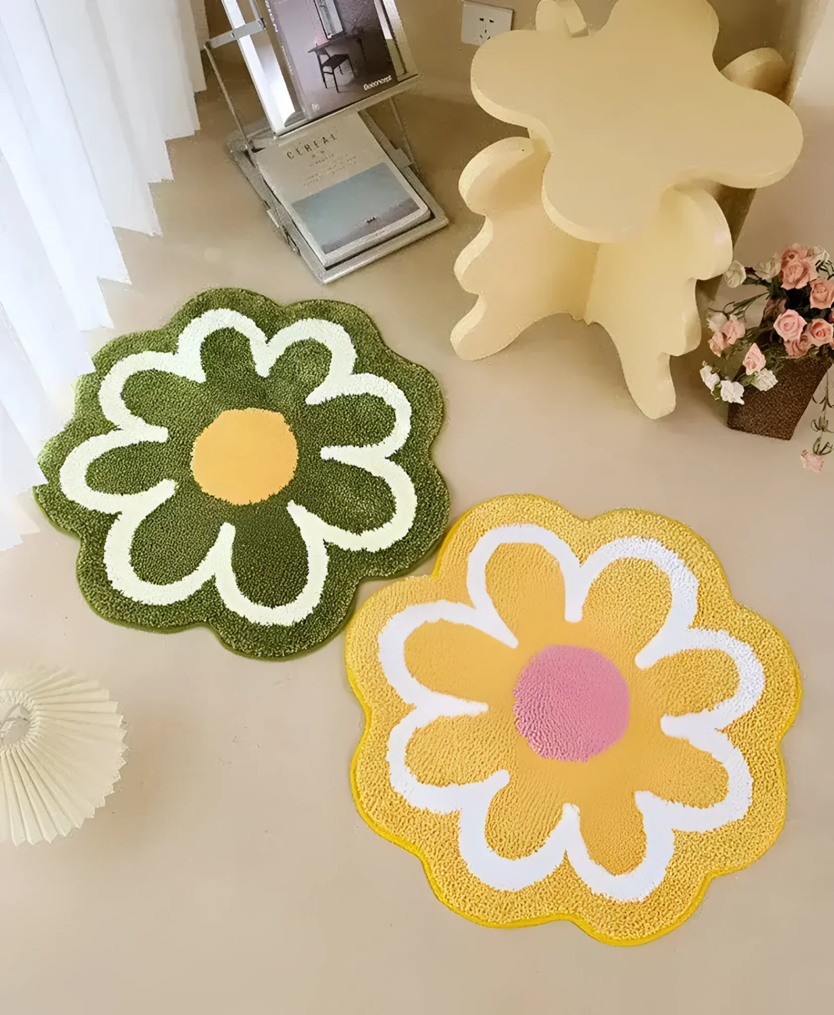 Blossoming Flower Accent Rug Bath Mat - Image 8