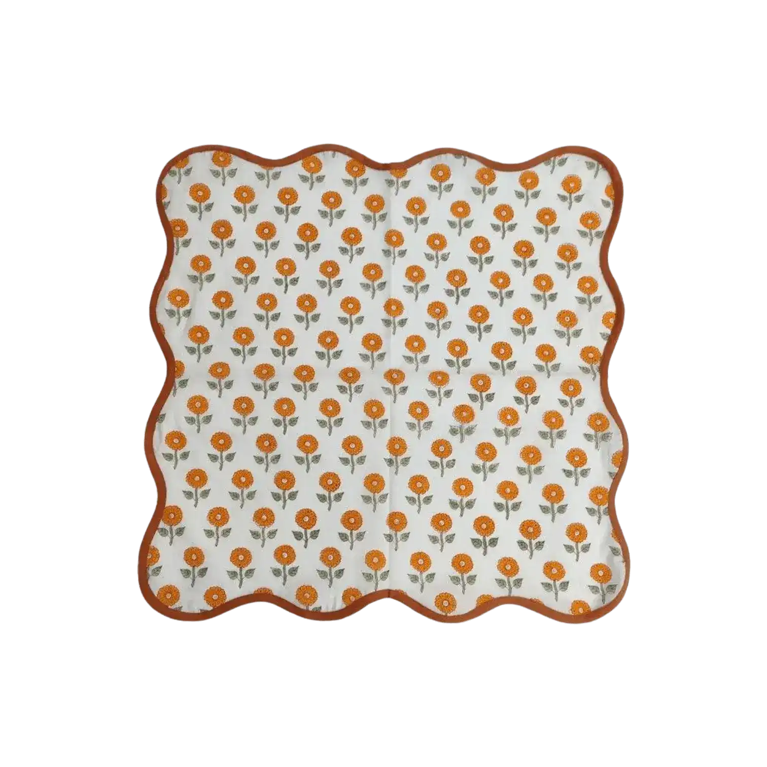 Blossoming Nursery Hand Block Printed Cotton Napkins - Image 4