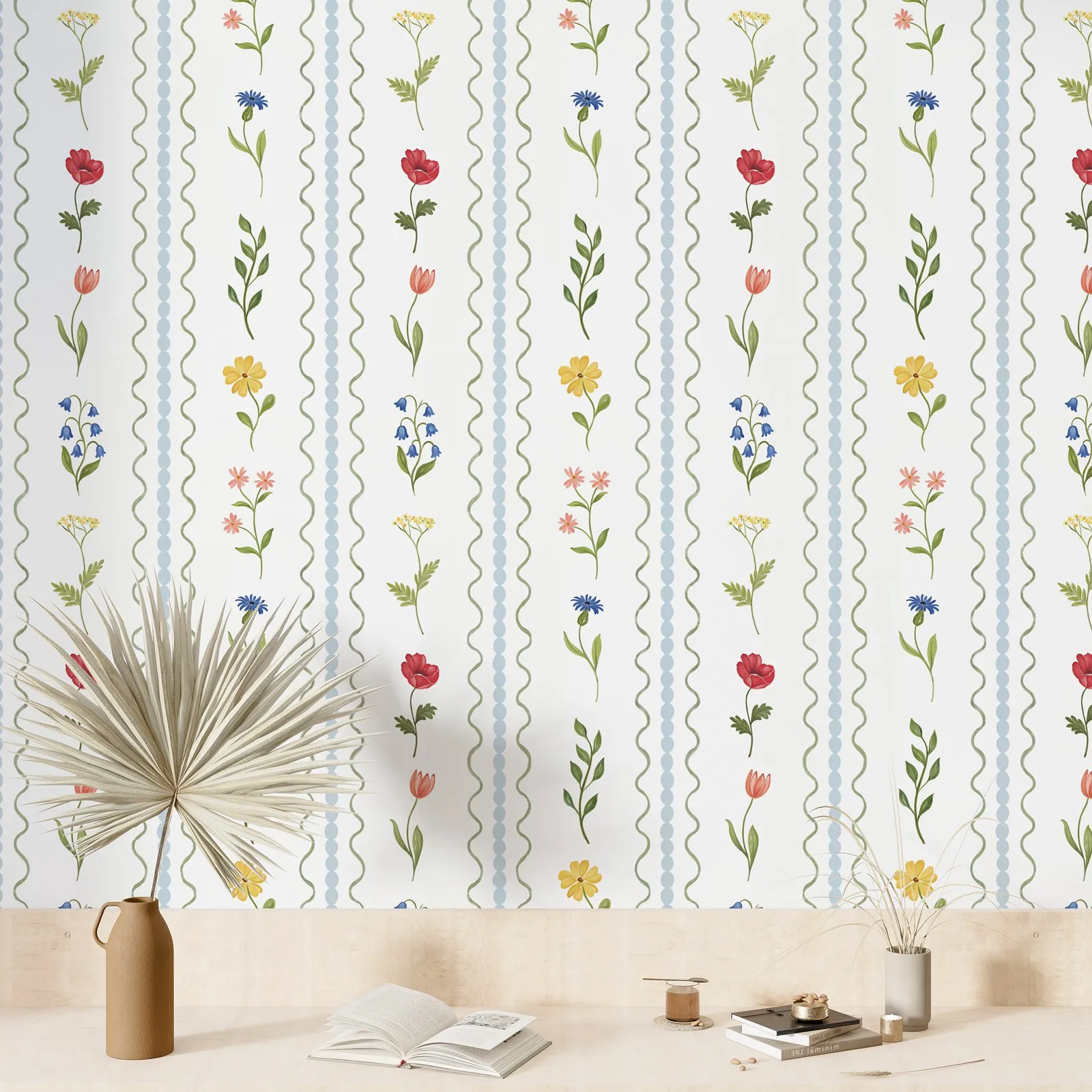 Blossoms And Green Leaves Wallpaper - Image 2