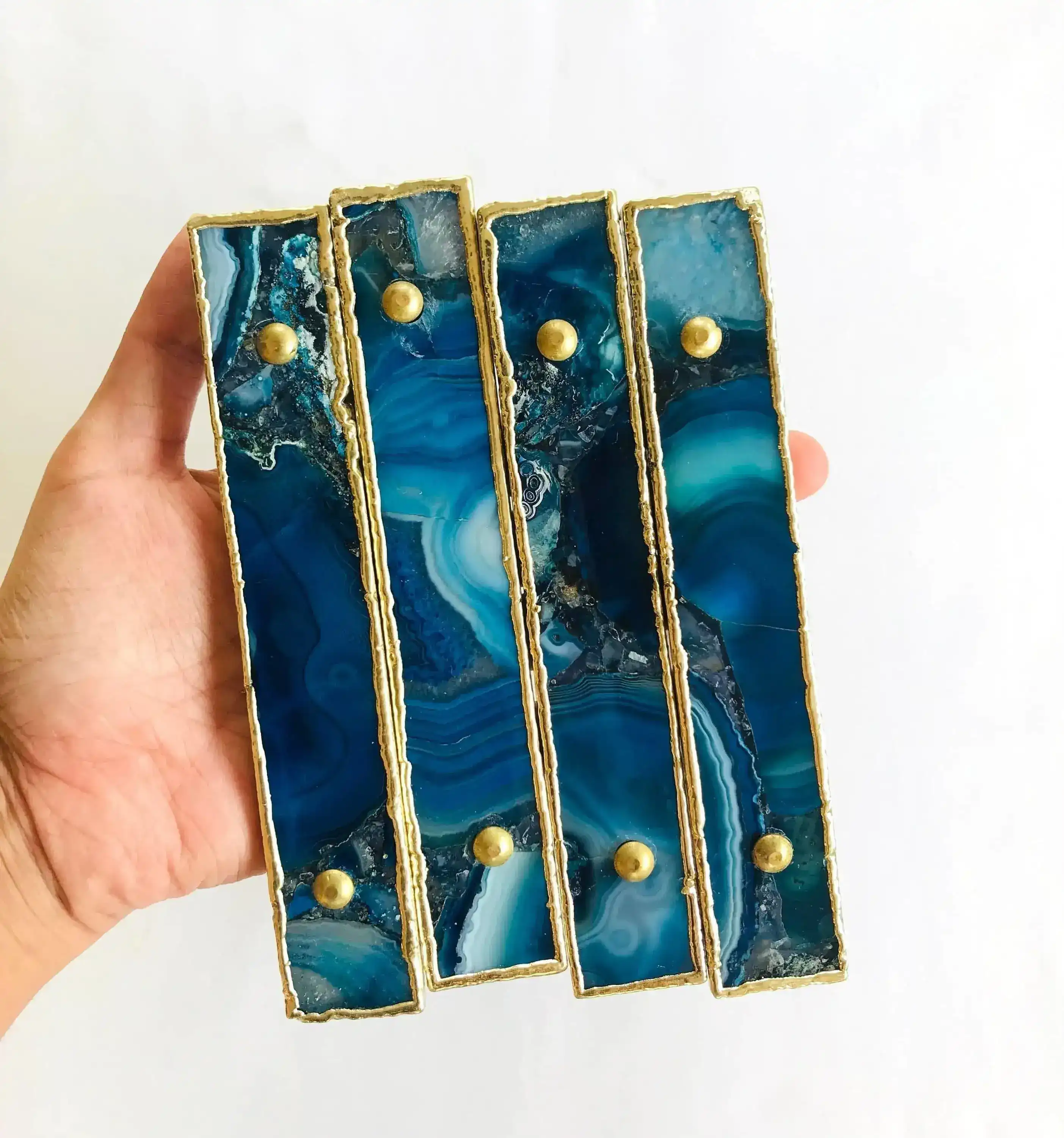 Blue Agate Cabinet Door Pull Handle - Set of 4 - Image 3