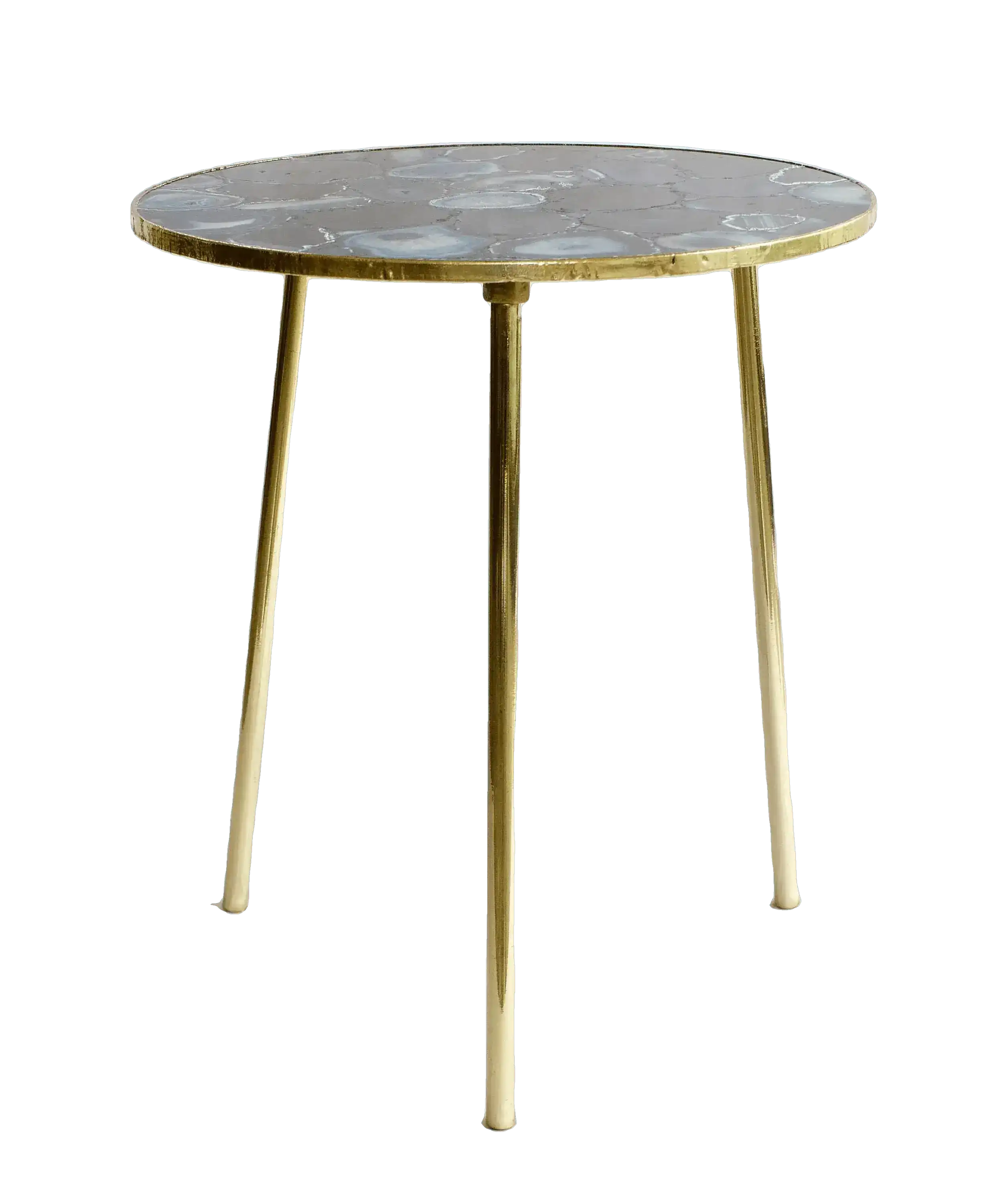 Blue Agate Round Coffee Side Table - Image 5