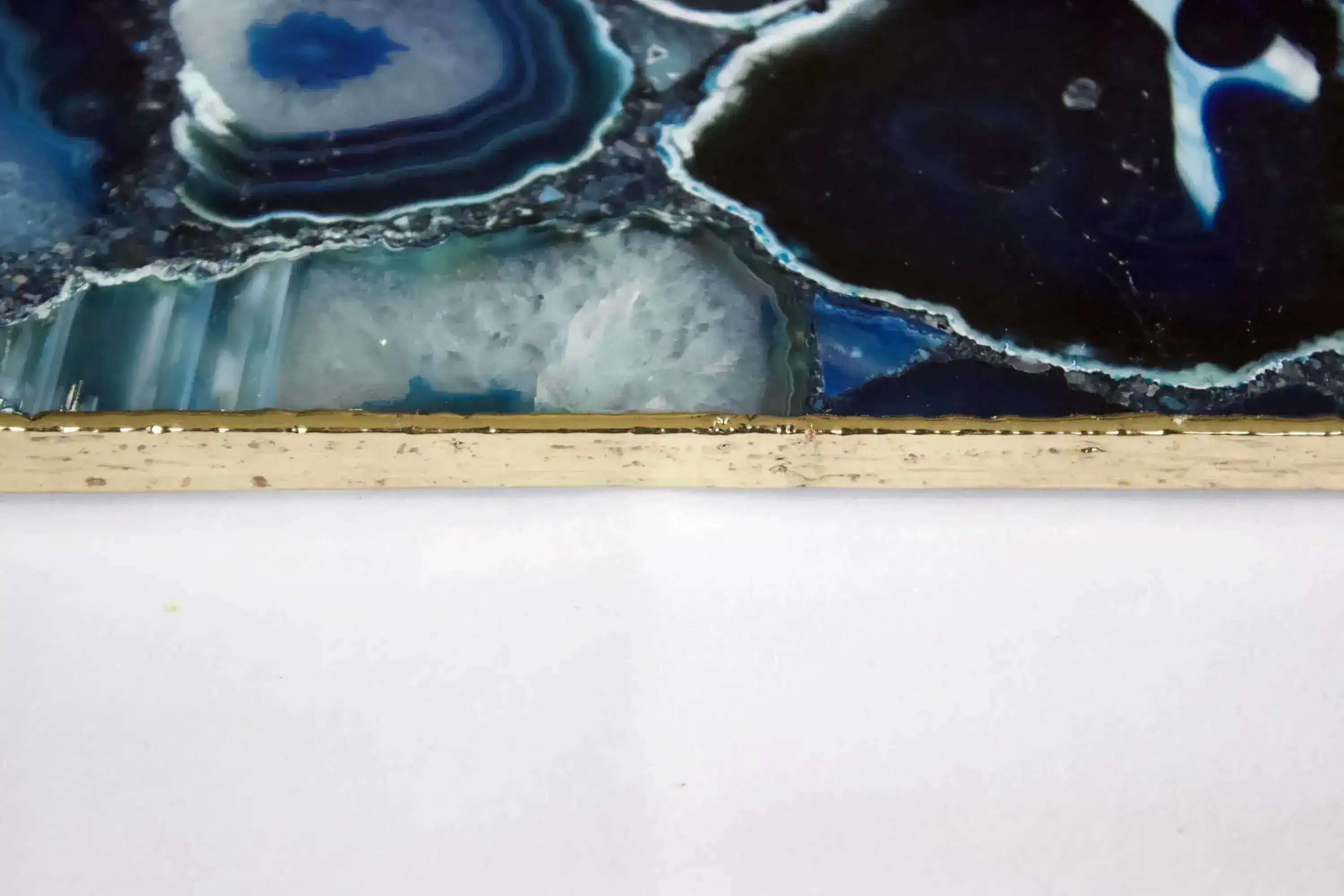 Blue Agate Square Wall Clock - Image 4