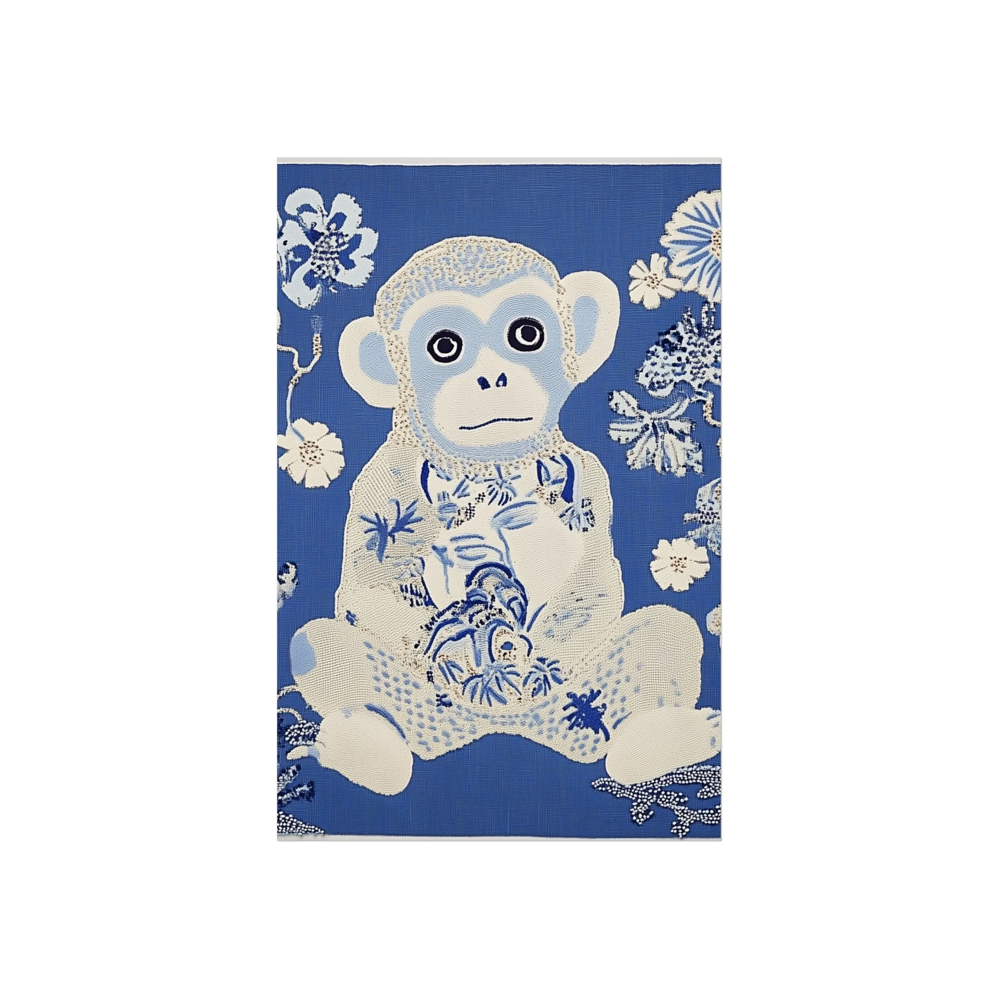 Blue Chinoiserie Monkey Fine Art Poster - Image 15