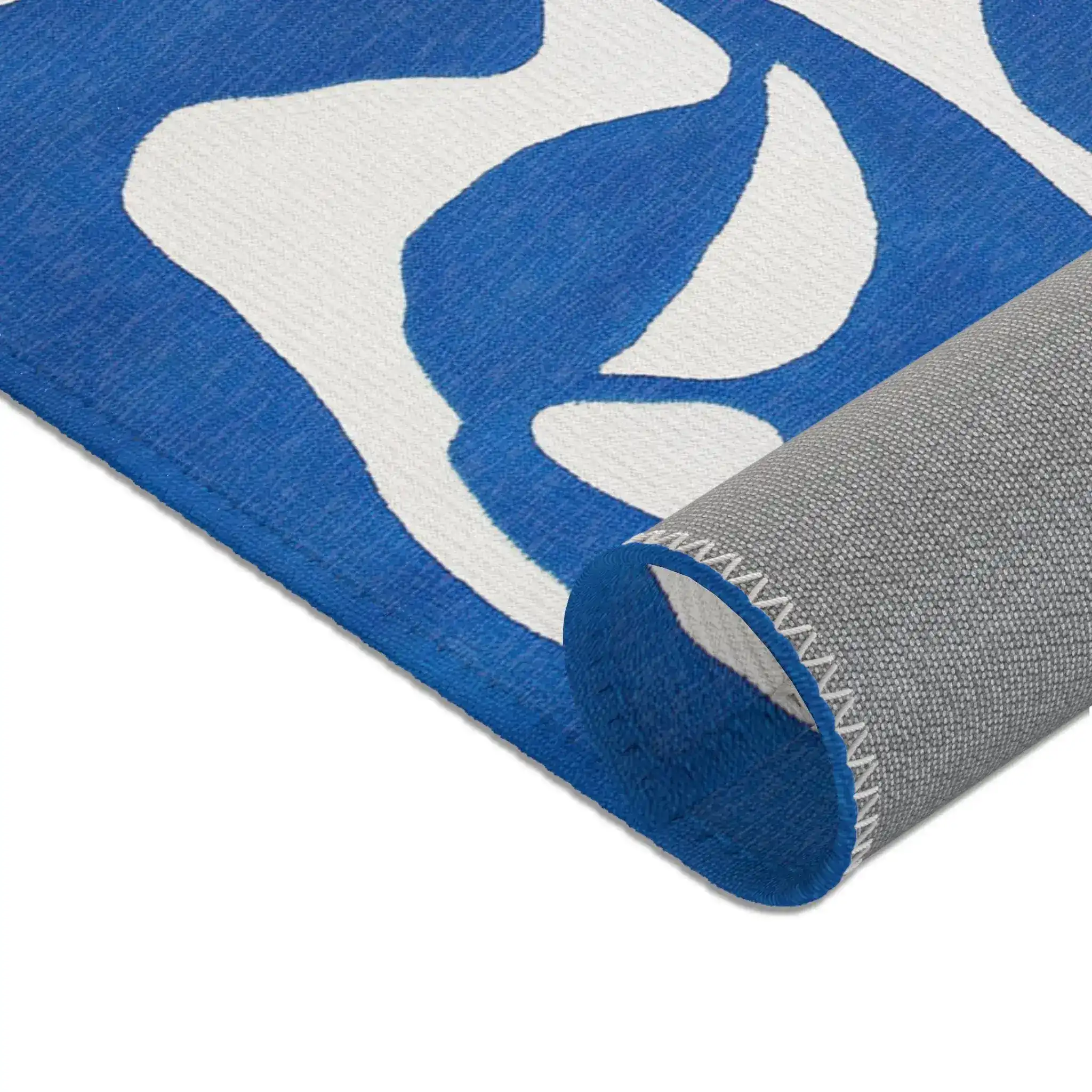 Blue Flow Abstract Modern Rug - Image 8