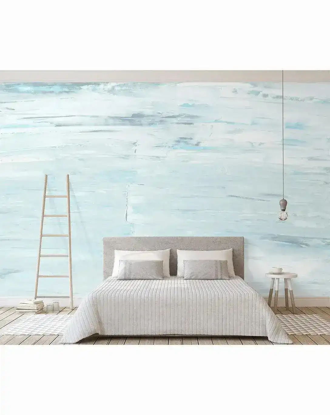 Blue Horizontal Brush Strokes Self Adhesive Decal - Image 2