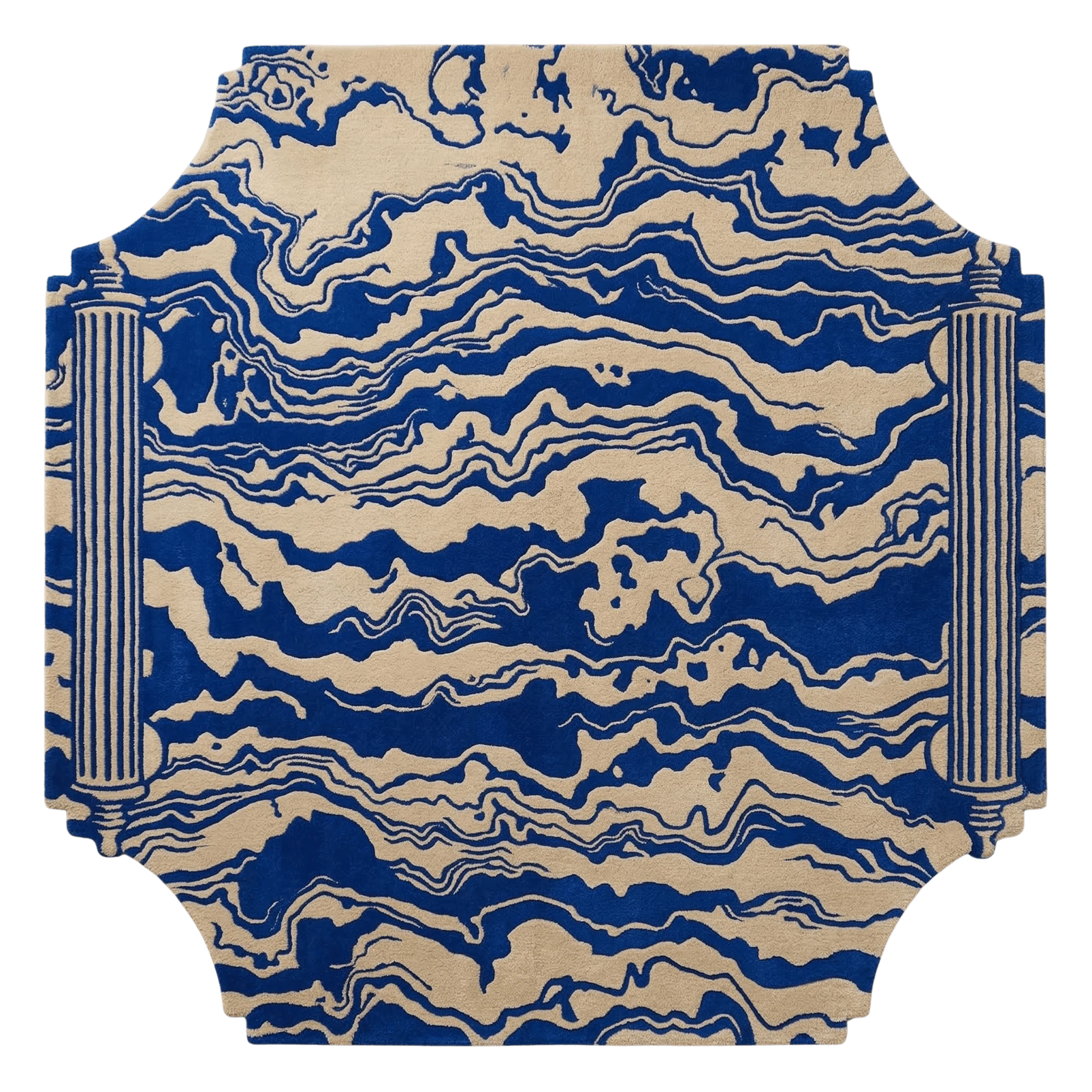 Blue Ocean Hand Tufted Wool Rug
