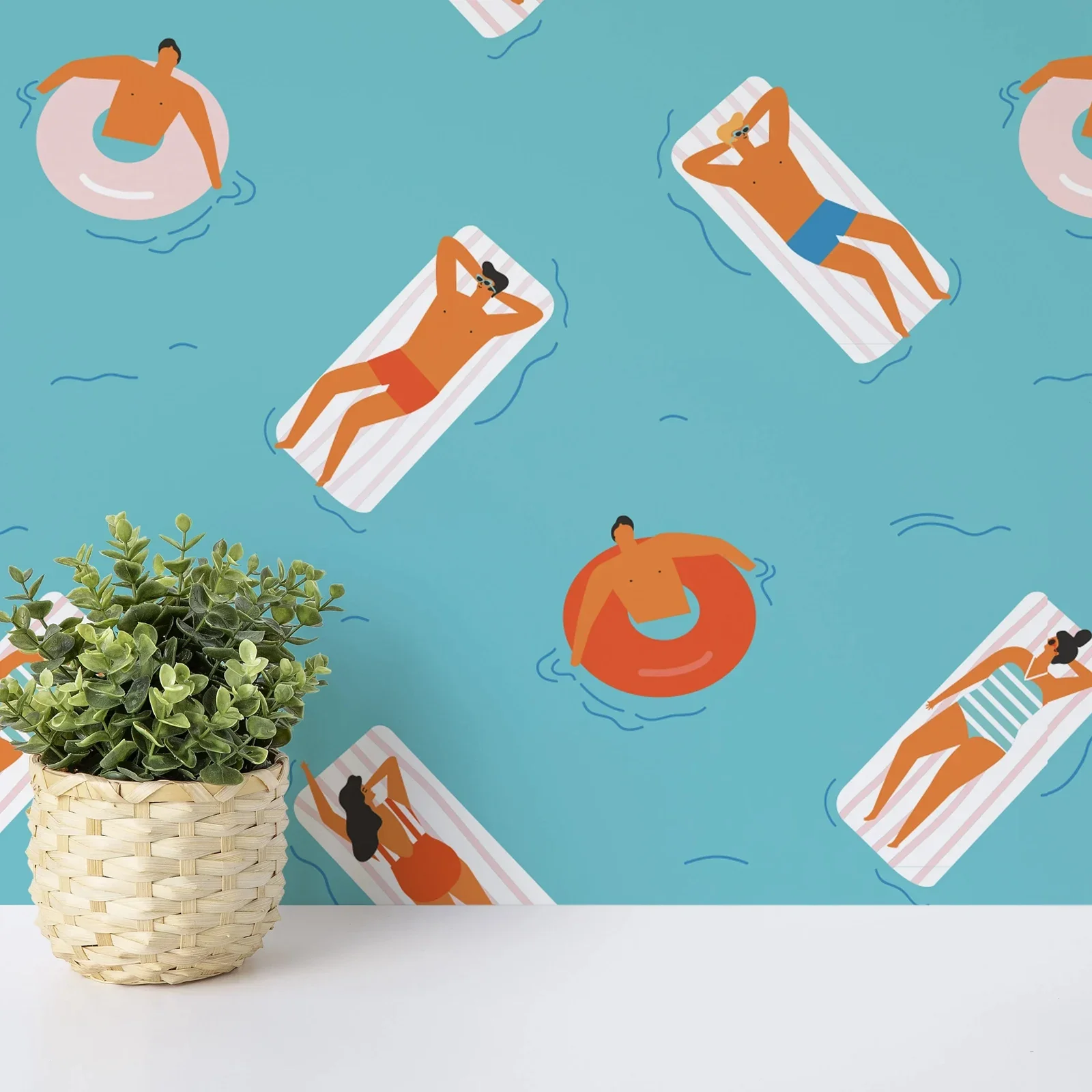 Blue Swimming Pool Mural - Image 3