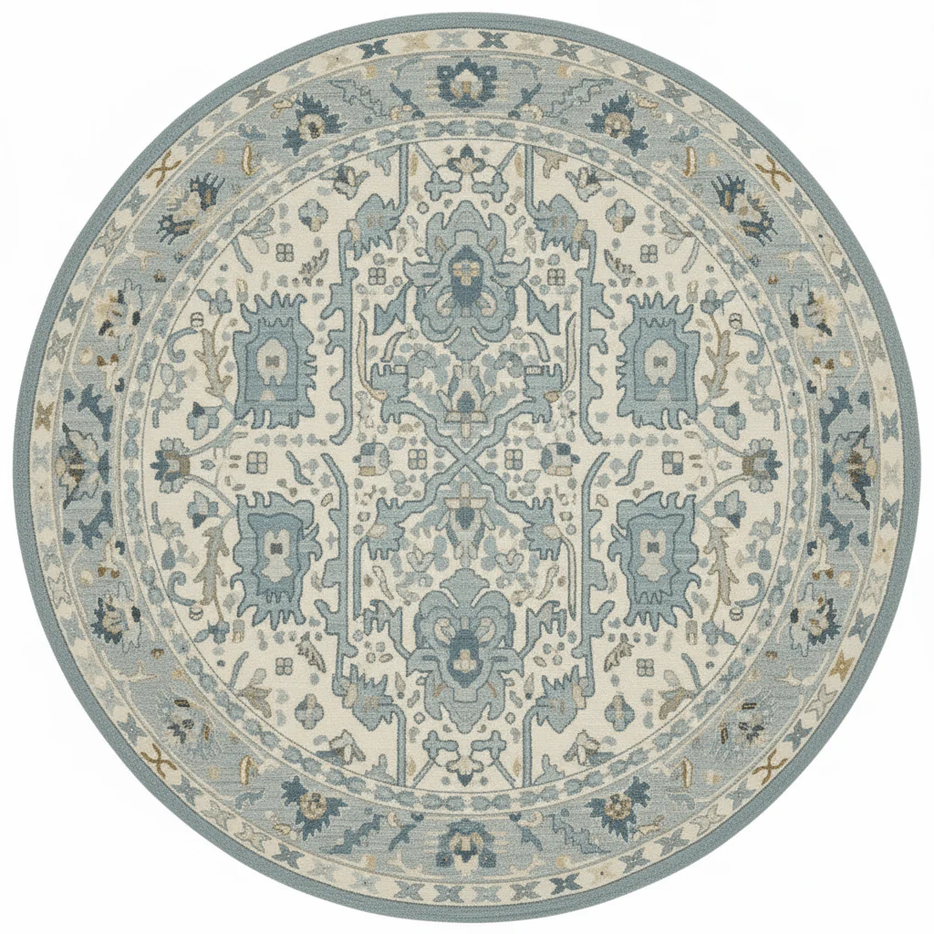 Blue Tribe Hand Tufted Wool Rug