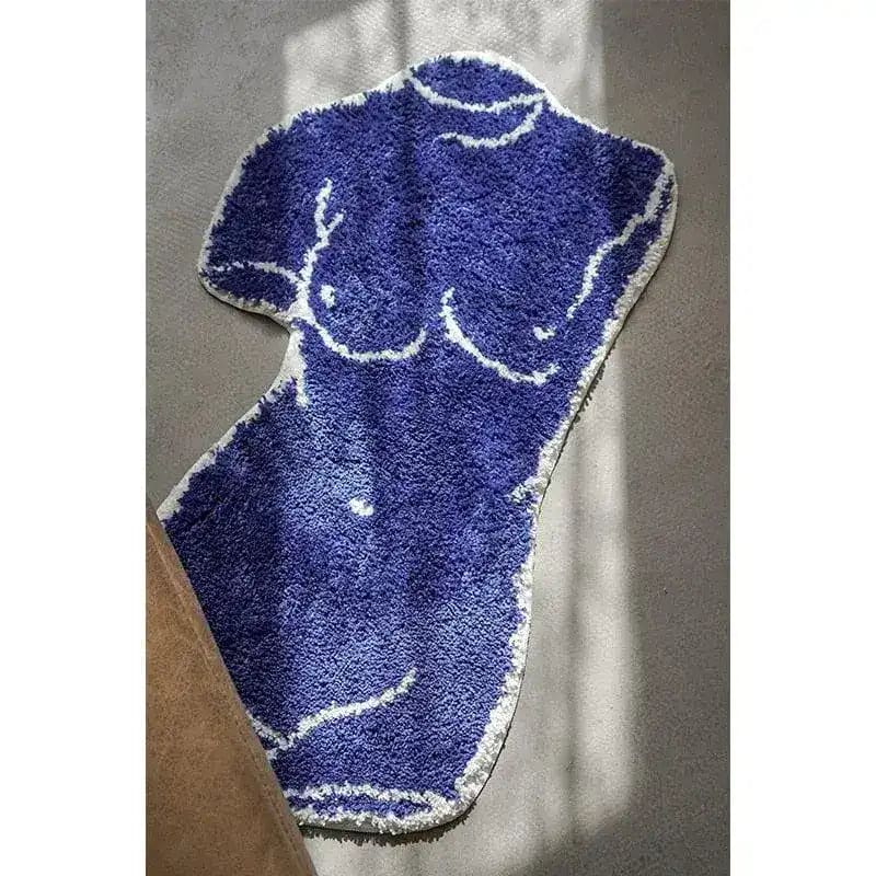 Blue Venus Goddess-Shaped Accent Rug - Image 4