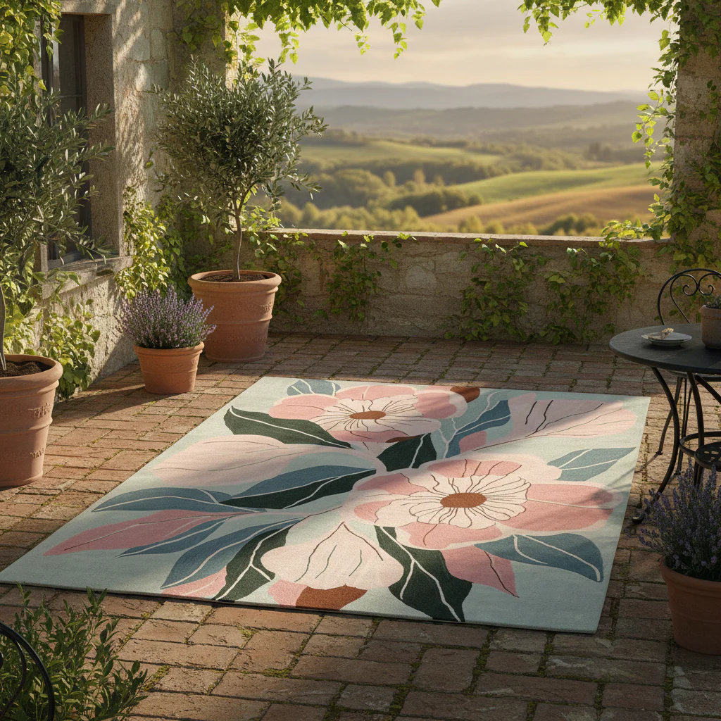 Blush Bloom Hand Tufted Rug - Image 2