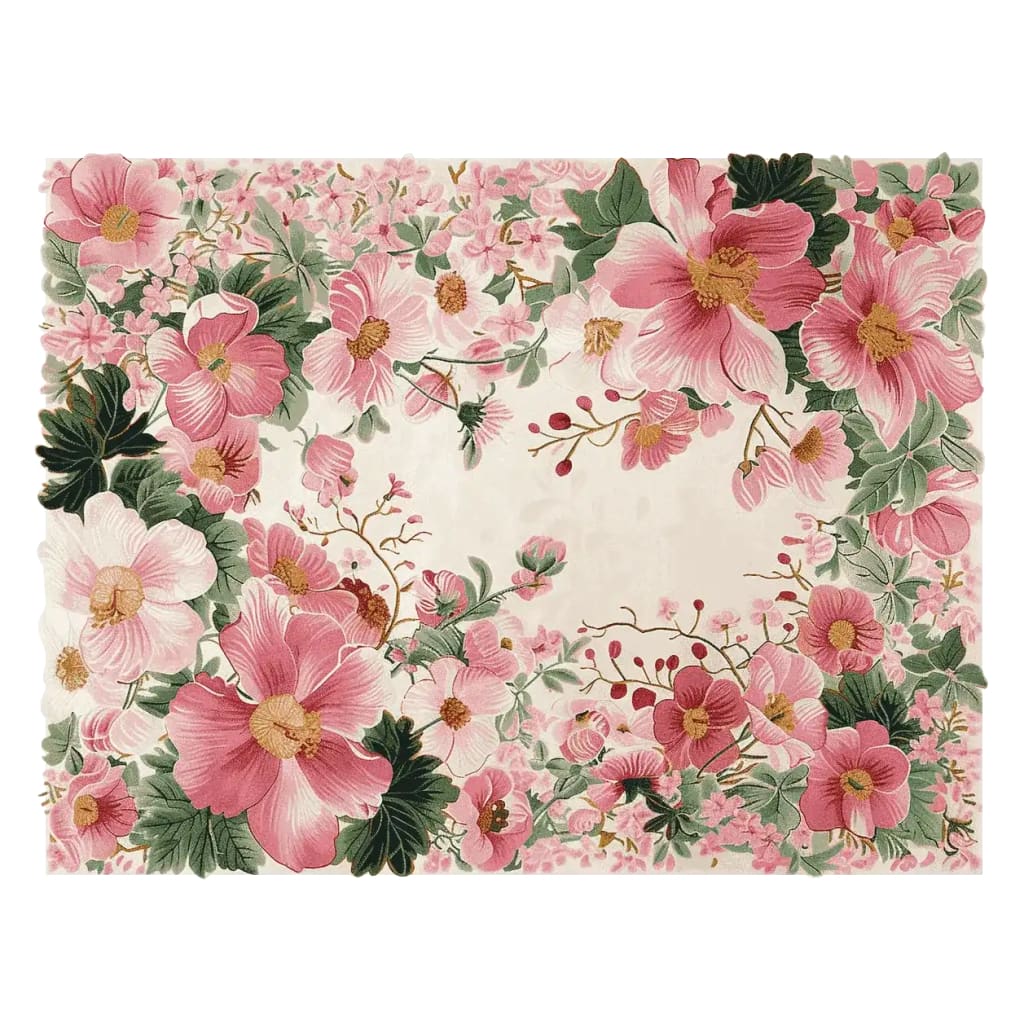 Blush Garden Bloom Hand Tufted Rug - Image 6