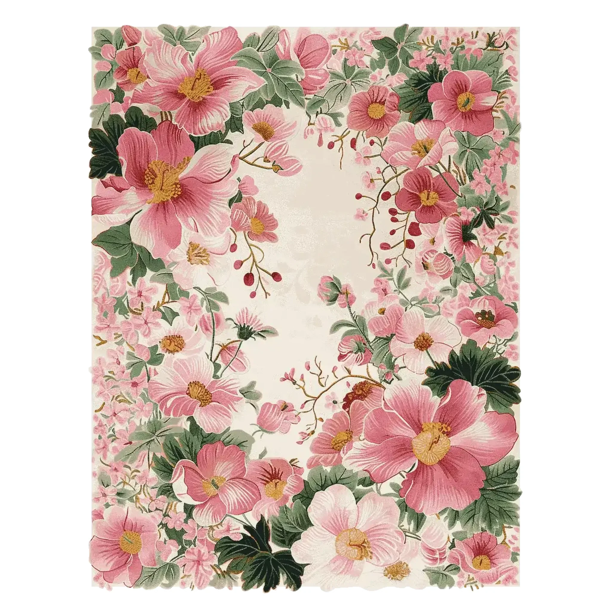 Blush Garden Bloom Hand Tufted Rug - Image 9