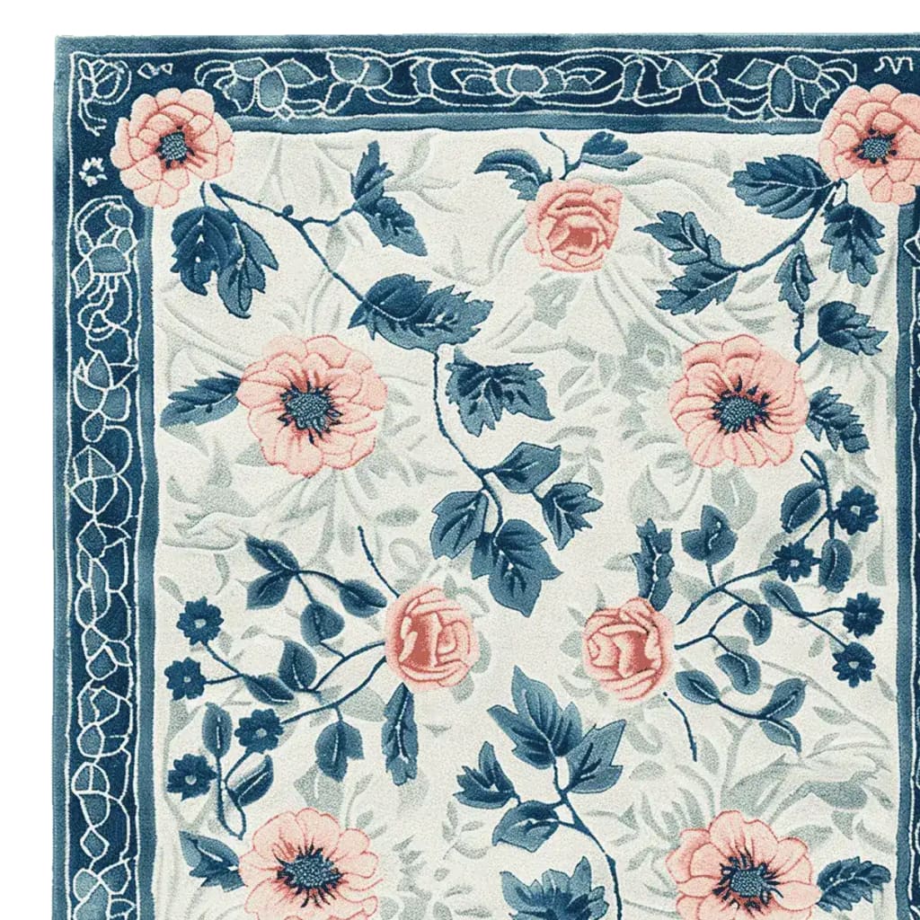 Blush Garden Bloom Hand Tufted Rug - Image 3