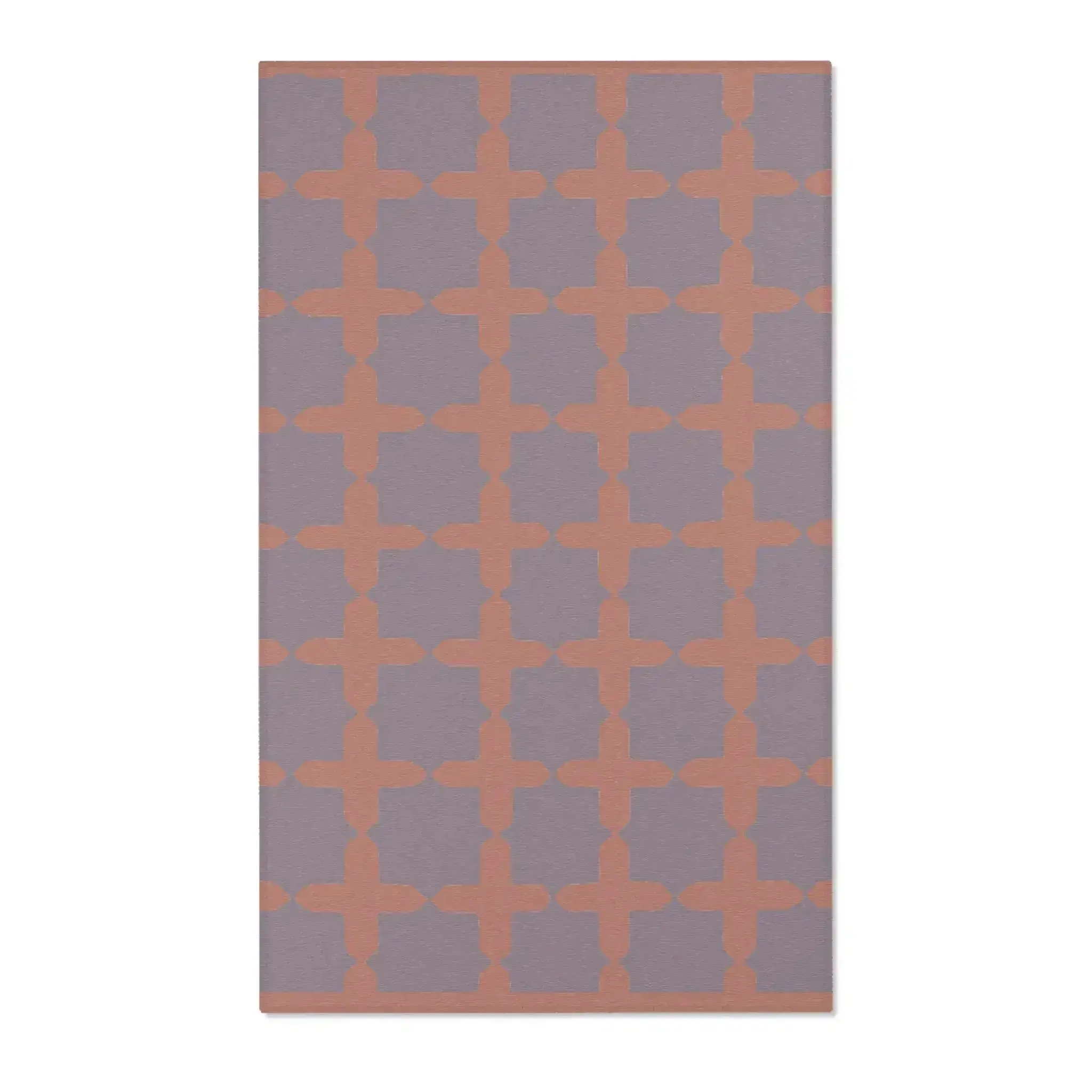Blush & Lavender Geometric Cross Accent Rug