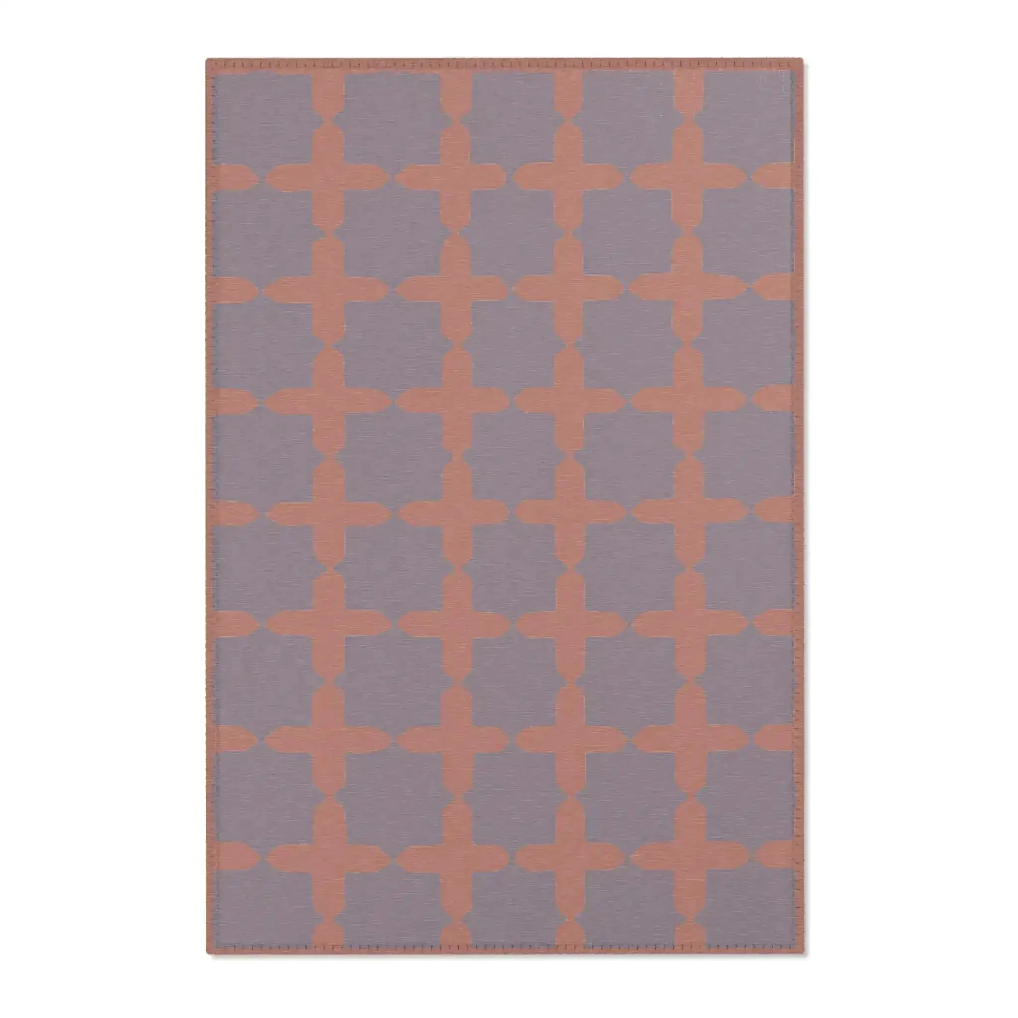 Blush & Lavender Geometric Cross Accent Rug - Image 2