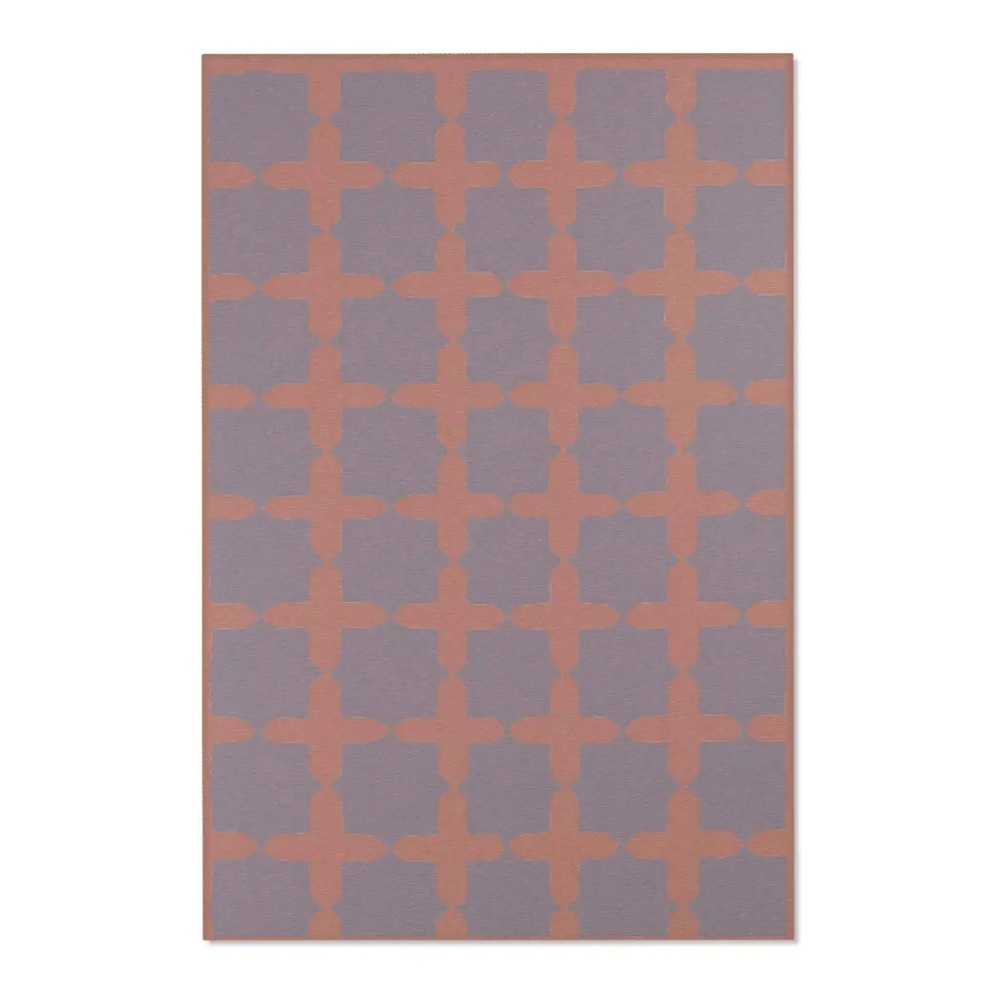 Blush & Lavender Geometric Cross Accent Rug - Image 3