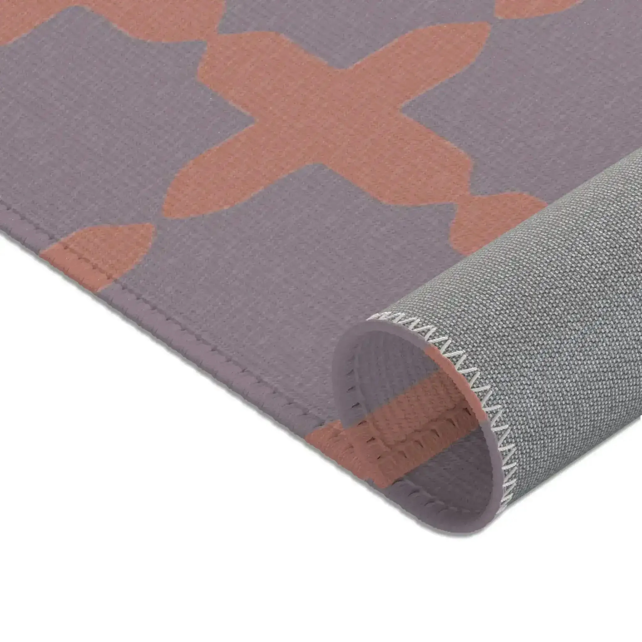 Blush & Lavender Geometric Cross Accent Rug - Image 4