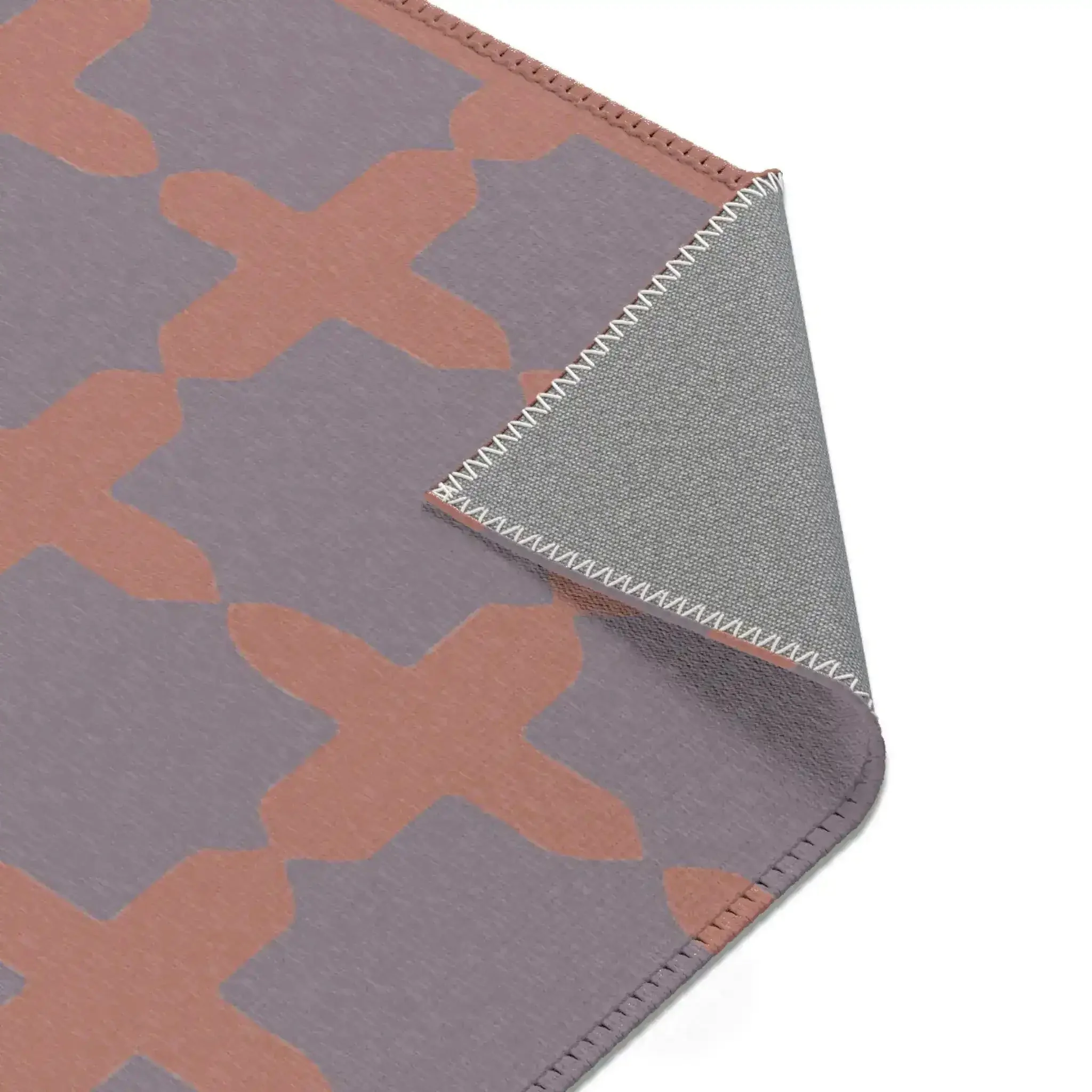 Blush & Lavender Geometric Cross Accent Rug - Image 5