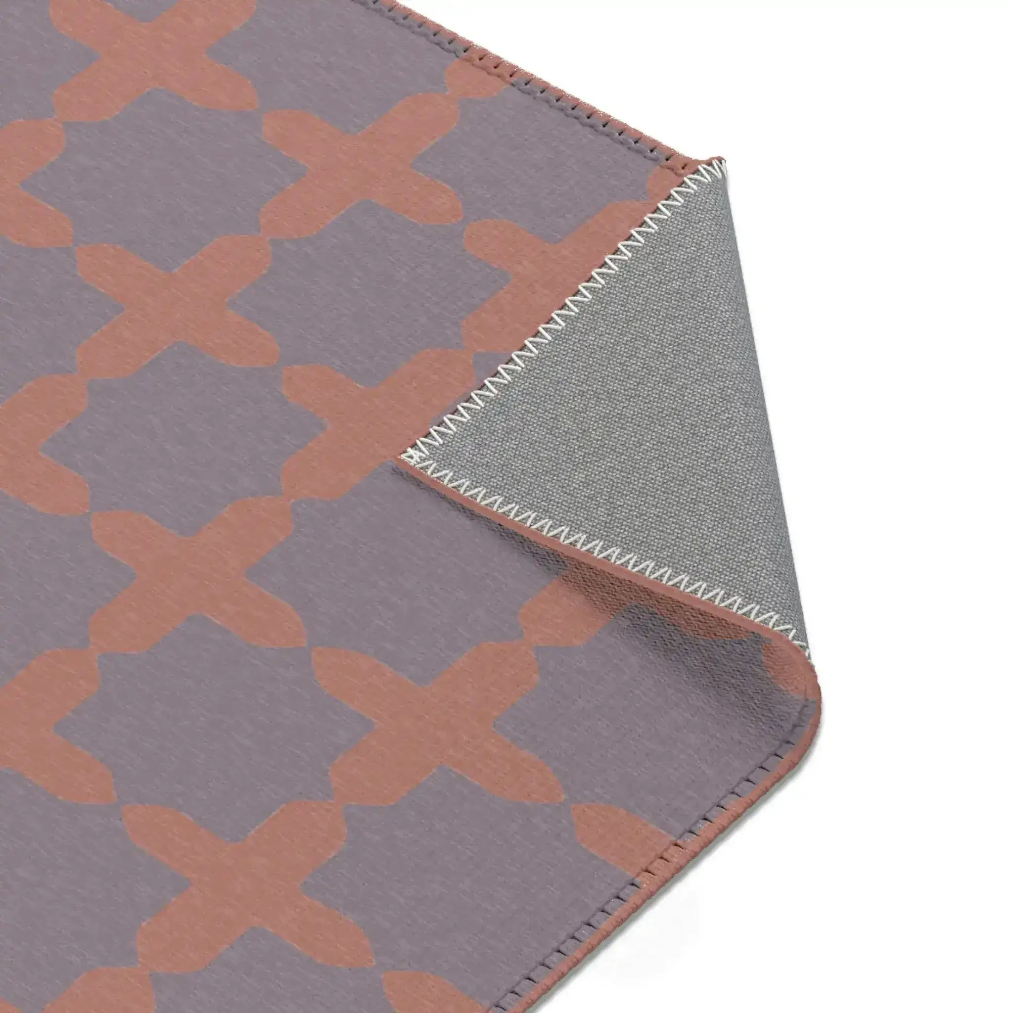 Blush & Lavender Geometric Cross Accent Rug - Image 6