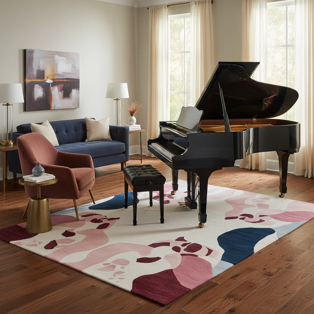 Blush Mirage Bloom Hand Tufted Rug - Image 3