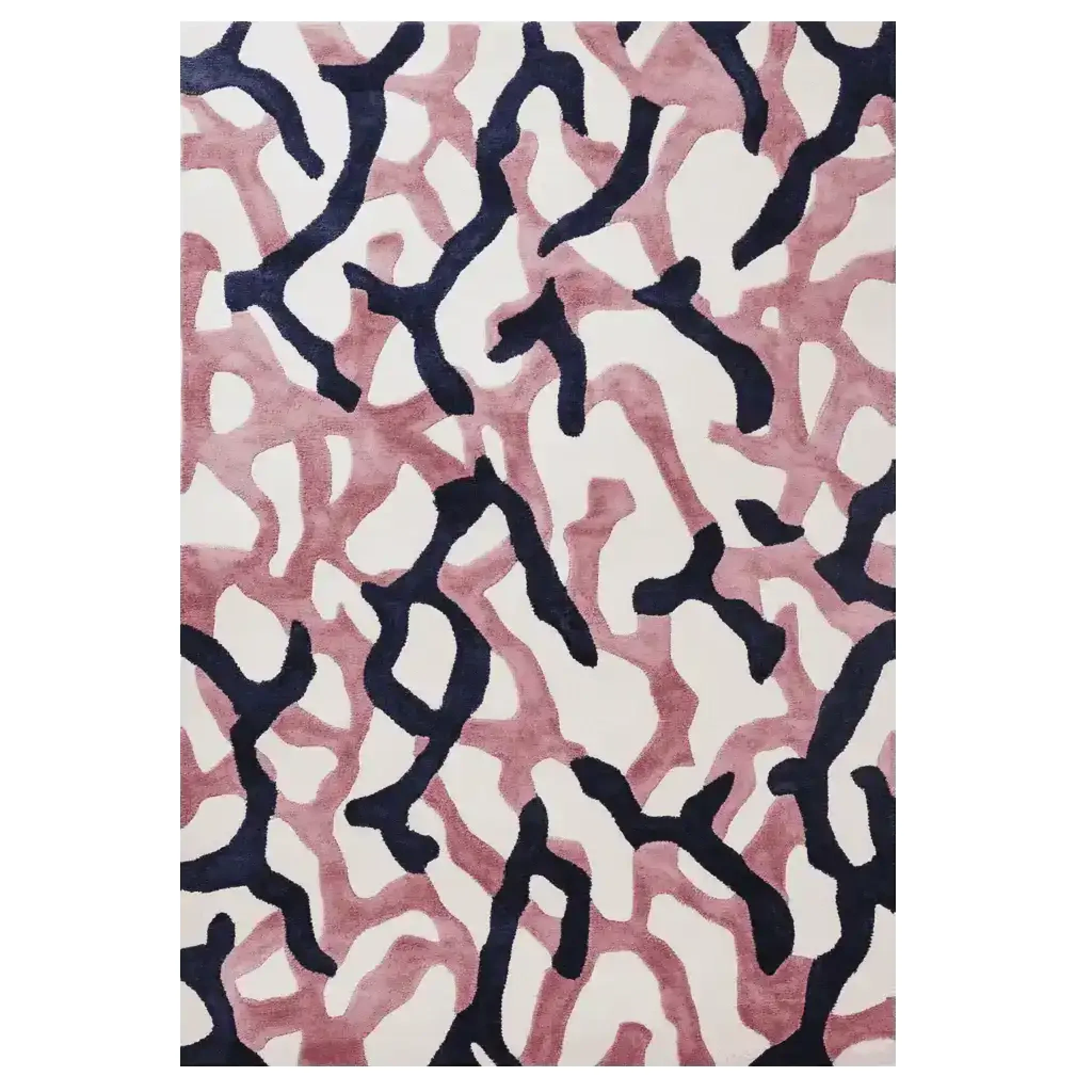 Blush Modern Motion Hand Tufted Rug