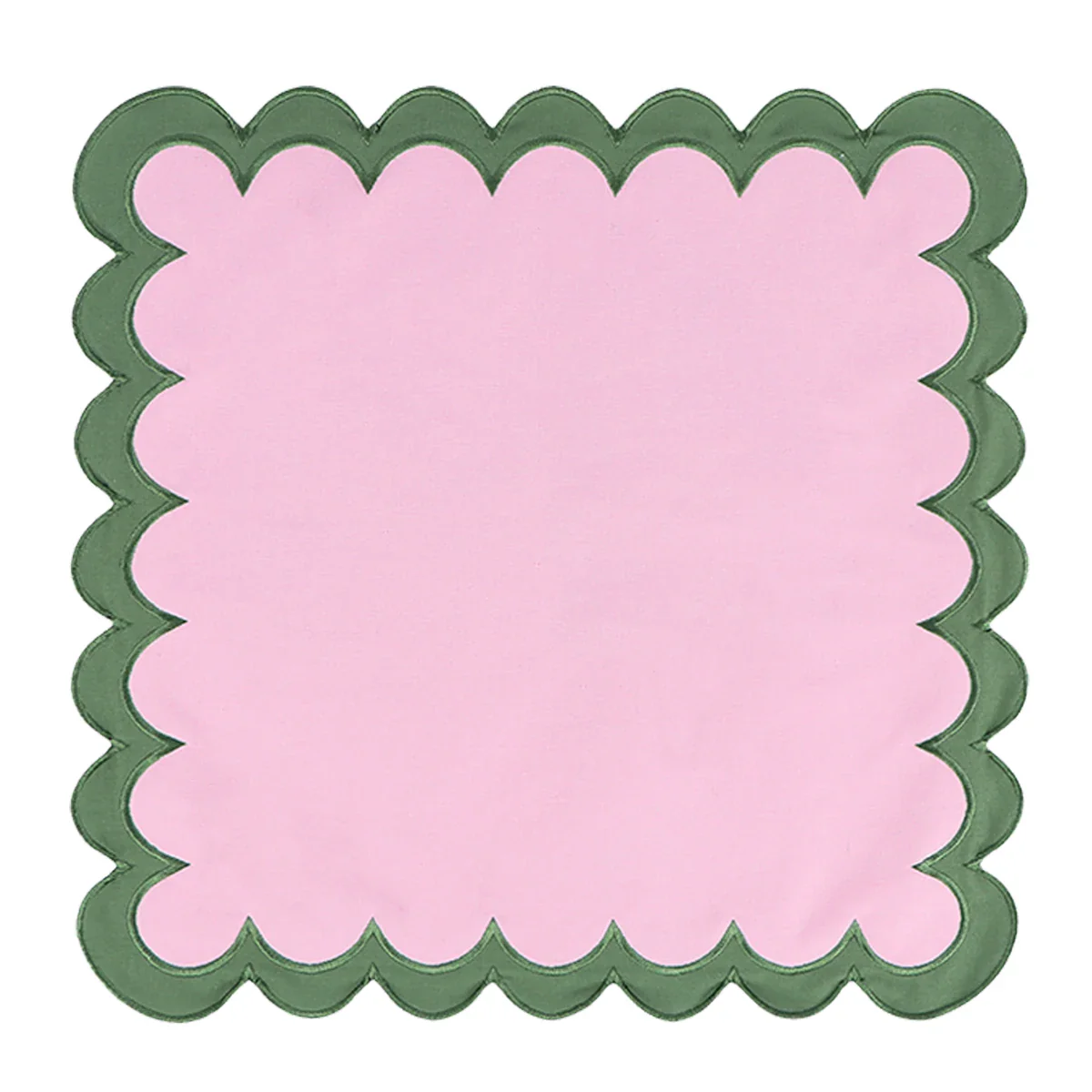 Blush & Moss Scalloped Placemat Set of 4