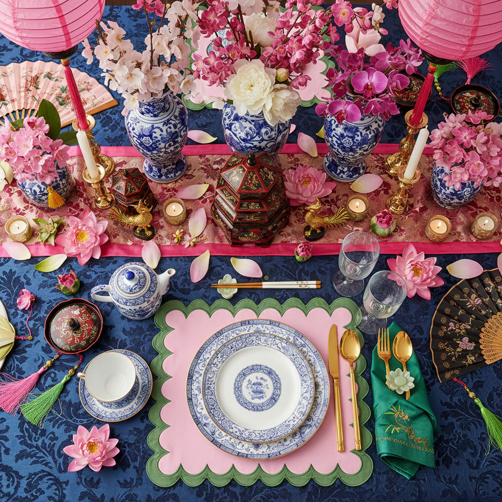 Blush & Moss Scalloped Placemat Set of 4 - Image 2