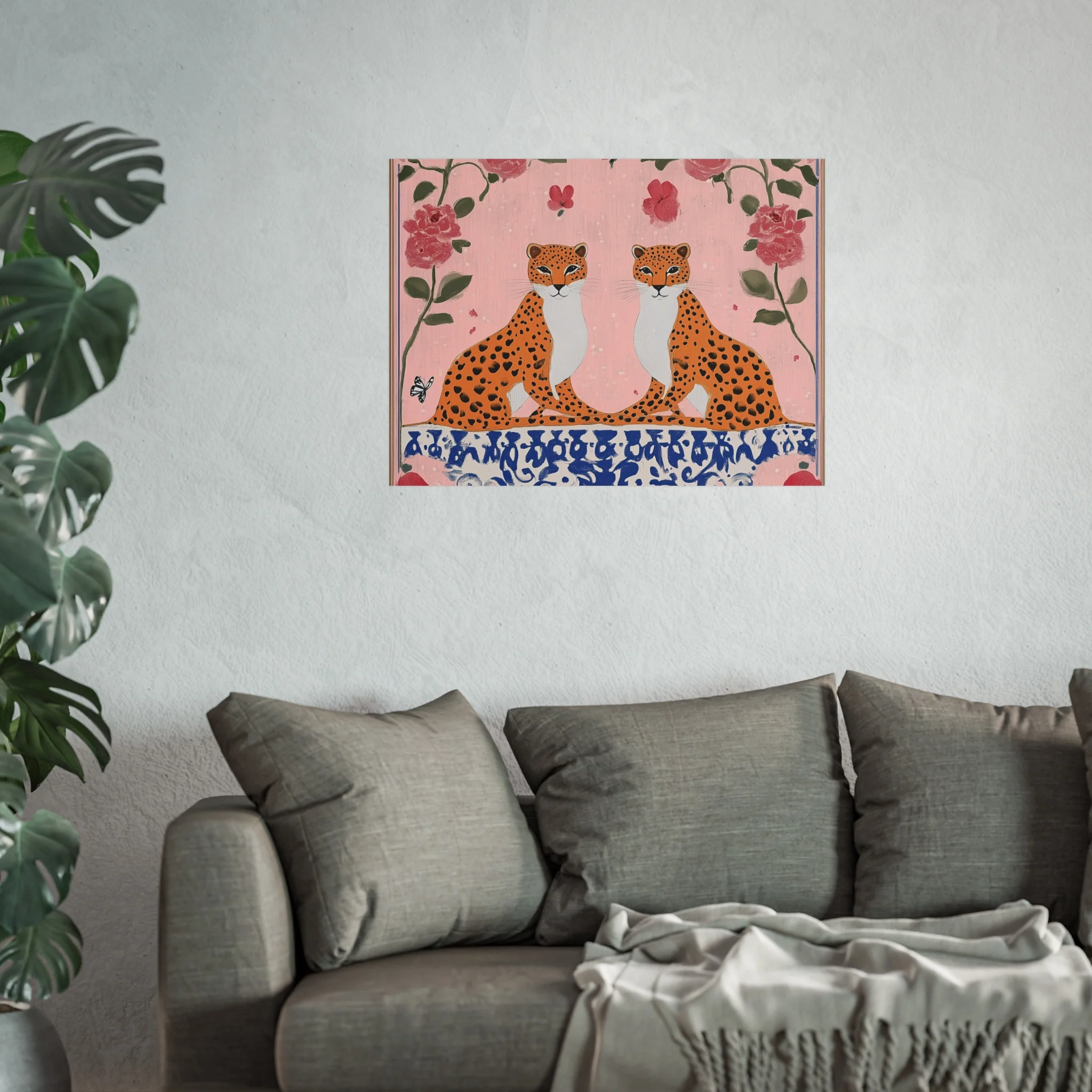 Blushing Leopards and Roses Fine Art Poster - Image 27
