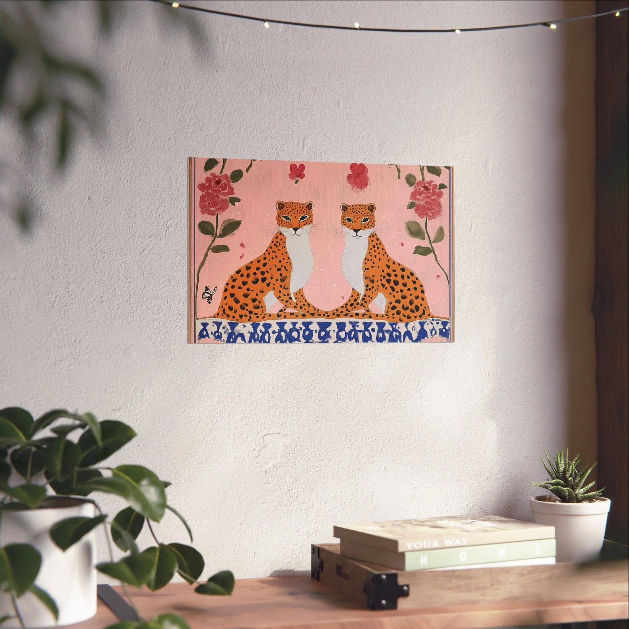 Blushing Leopards and Roses Fine Art Poster - Image 34