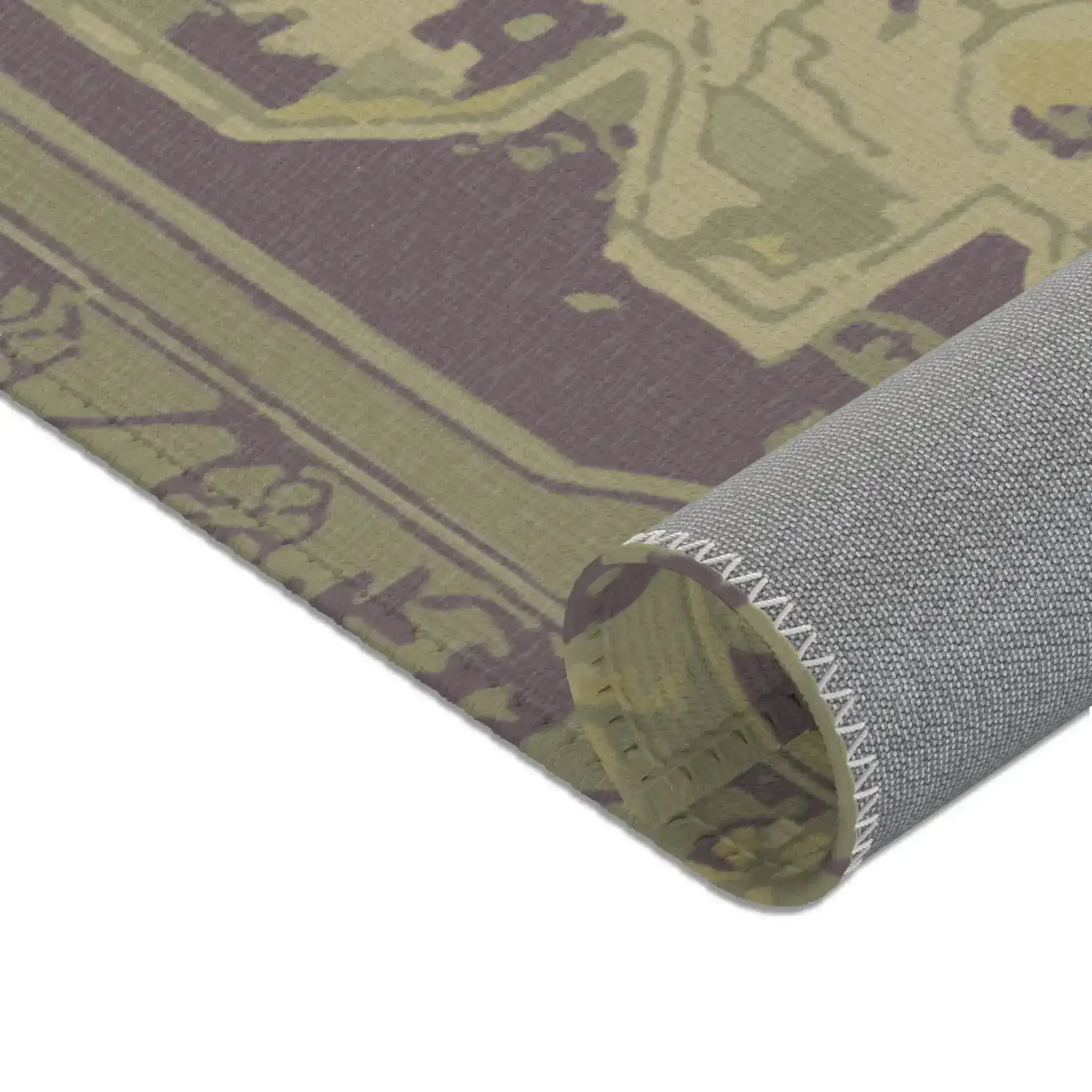 Bohemian Plum & Olive Medallion Accent Rug - Image 4