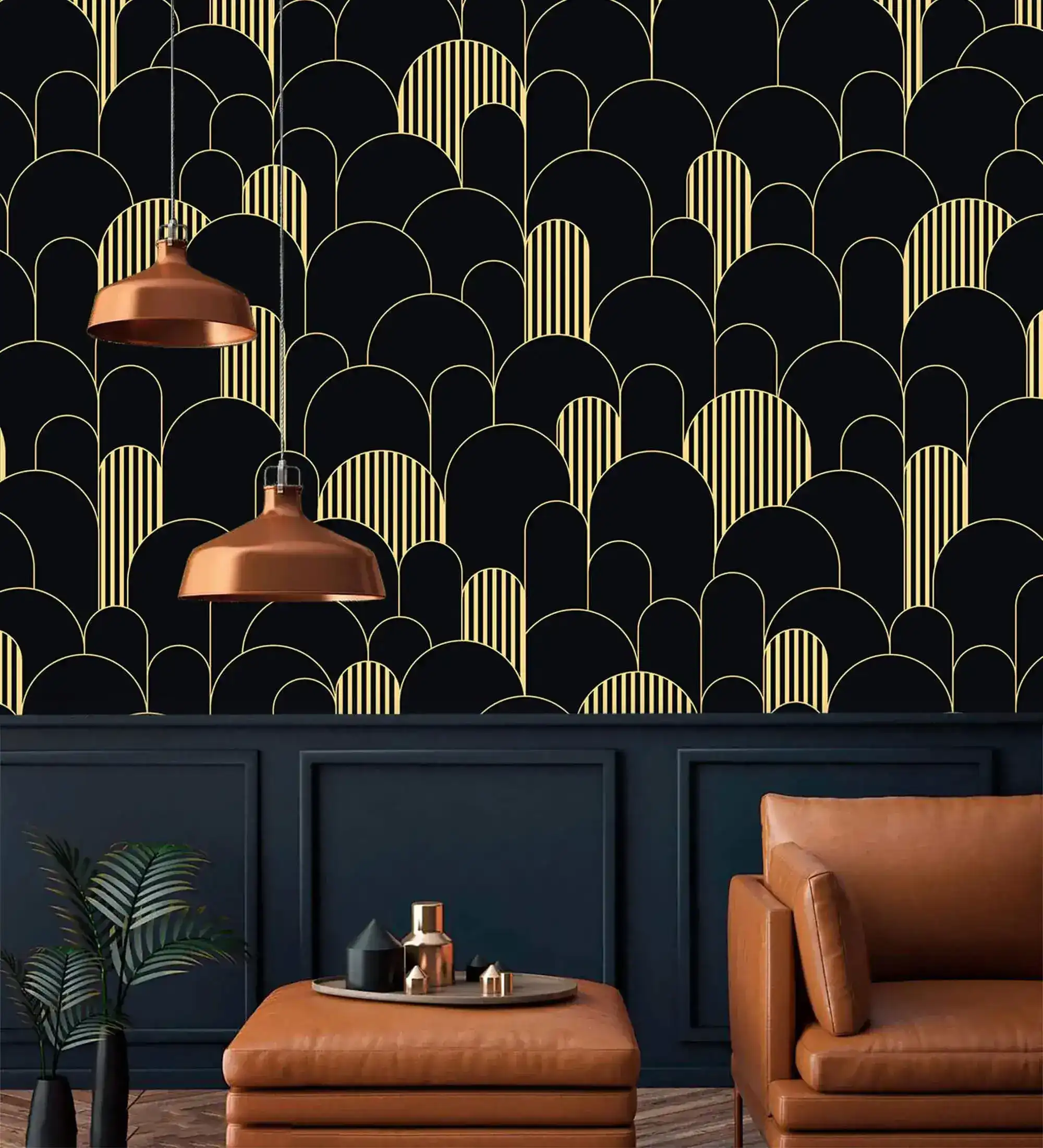 Boho Art Deco Geometric Wallpaper - Image 2