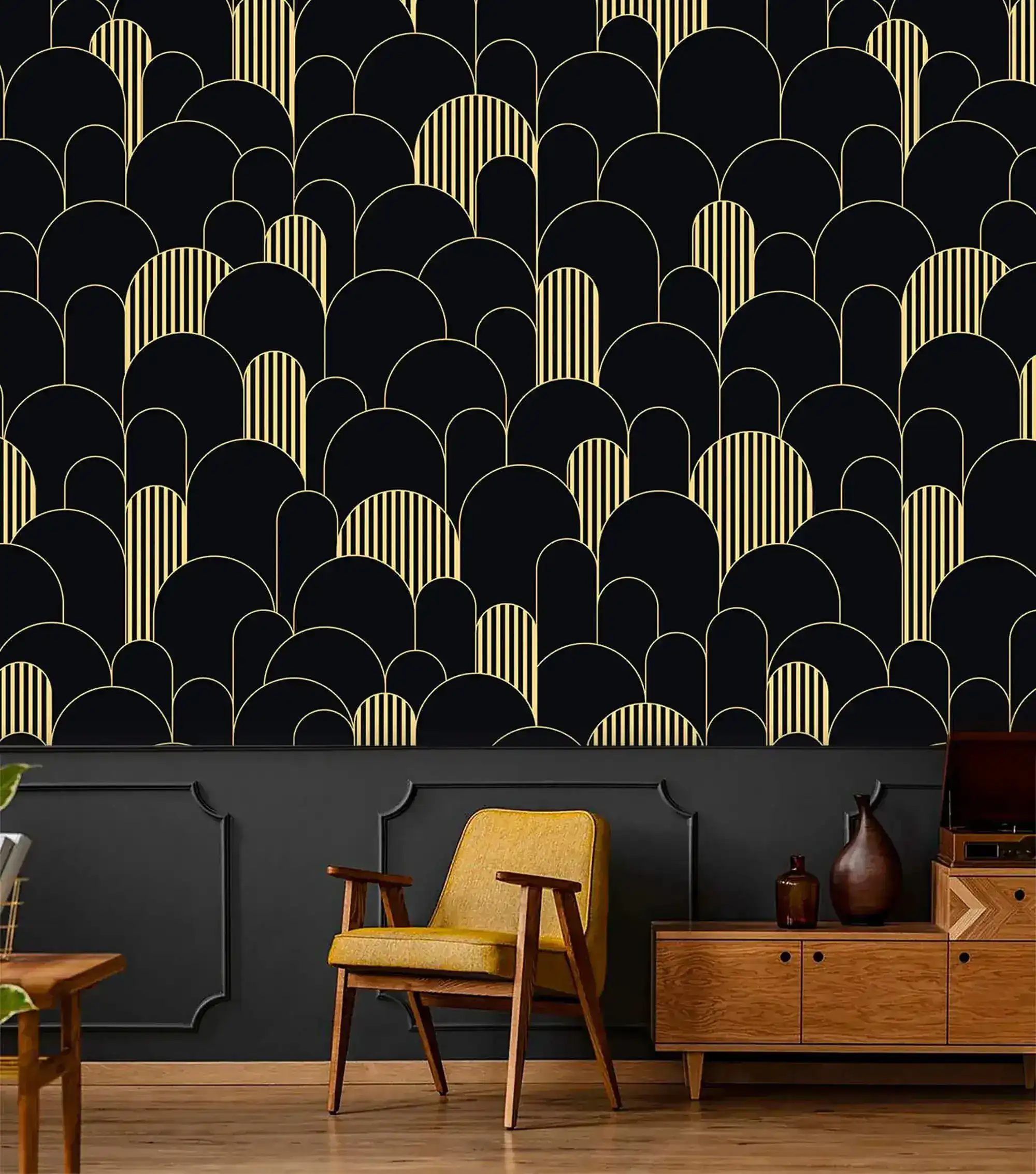 Boho Art Deco Geometric Wallpaper - Image 3