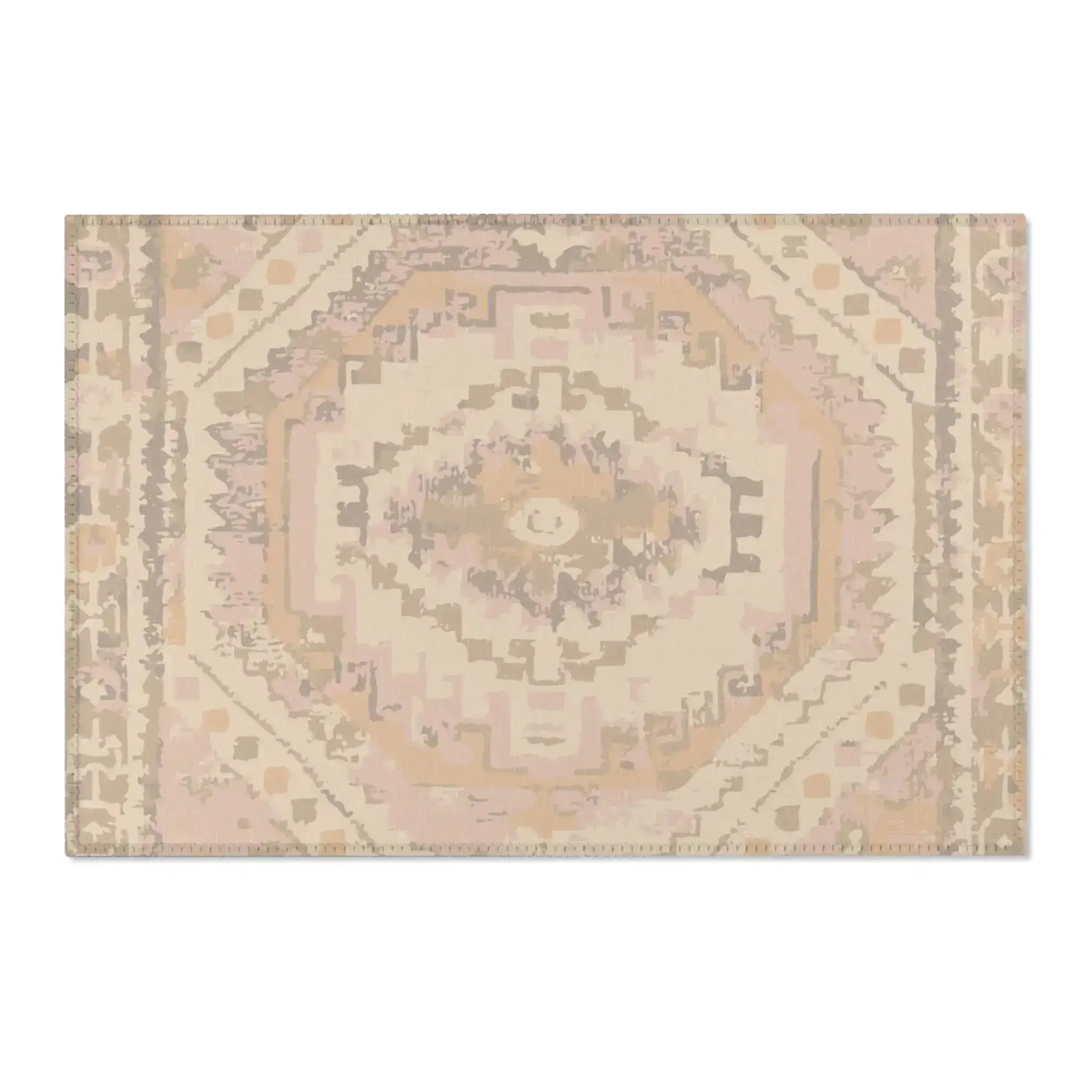 Boho Chic Soft Geometric Vintage Hand Tufted Rug - Image 2